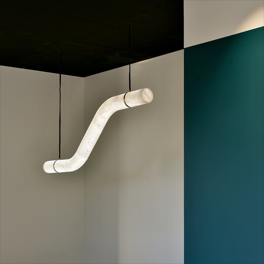 Utalyra Curved Alabaster Pendant Light - Letslighting