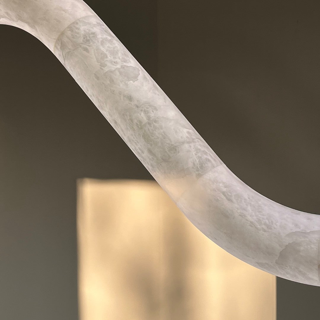 Utalyra Curved Alabaster Pendant Light - Letslighting