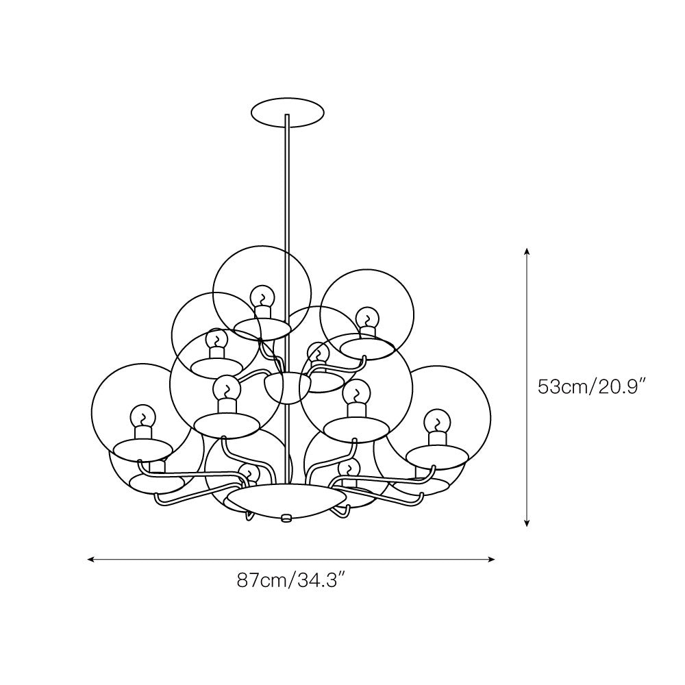 Calaeor Premium Elegance Glass Chandelier - Letslighting