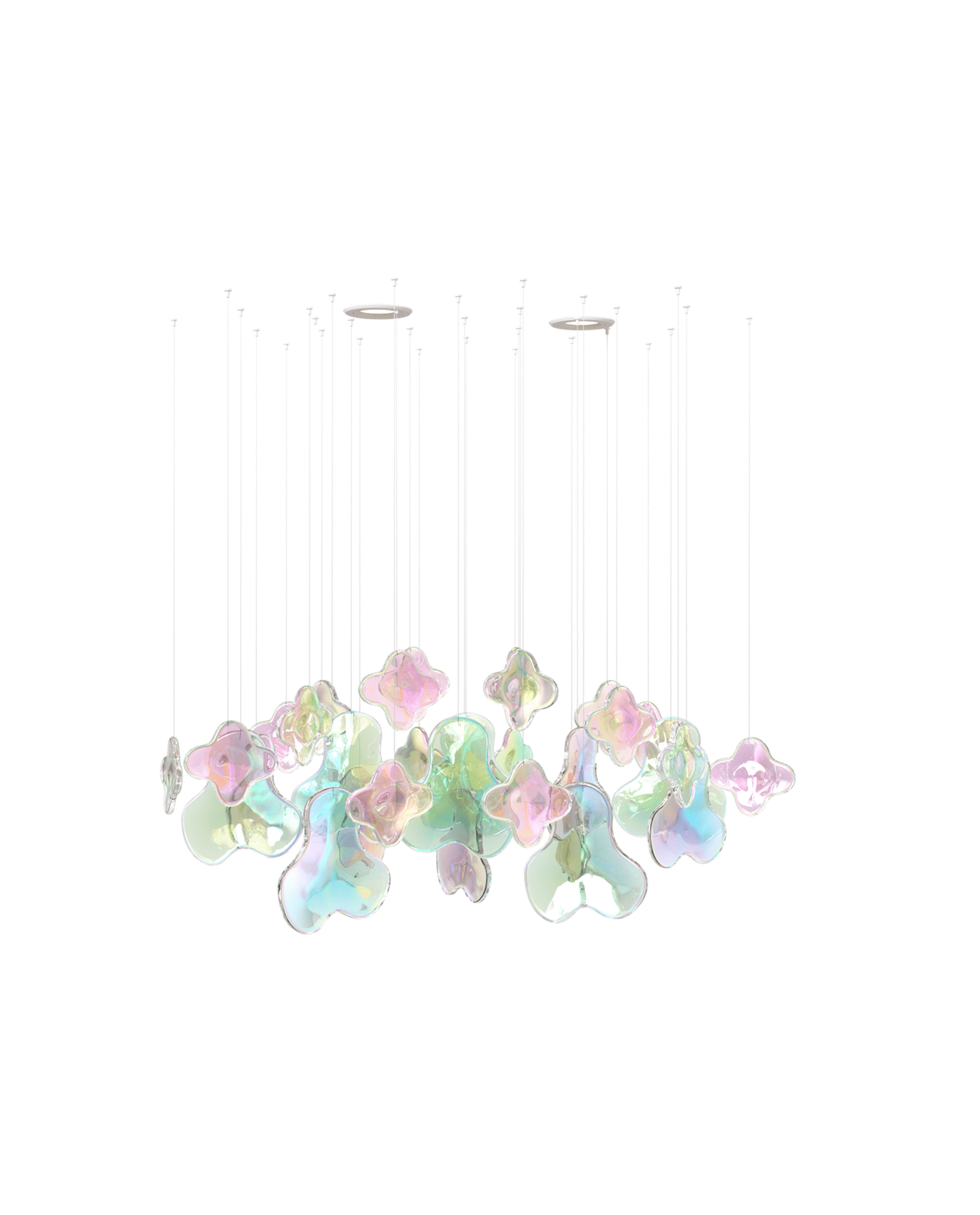 Iris Iridescent Blossom Chandelier - Letslighting