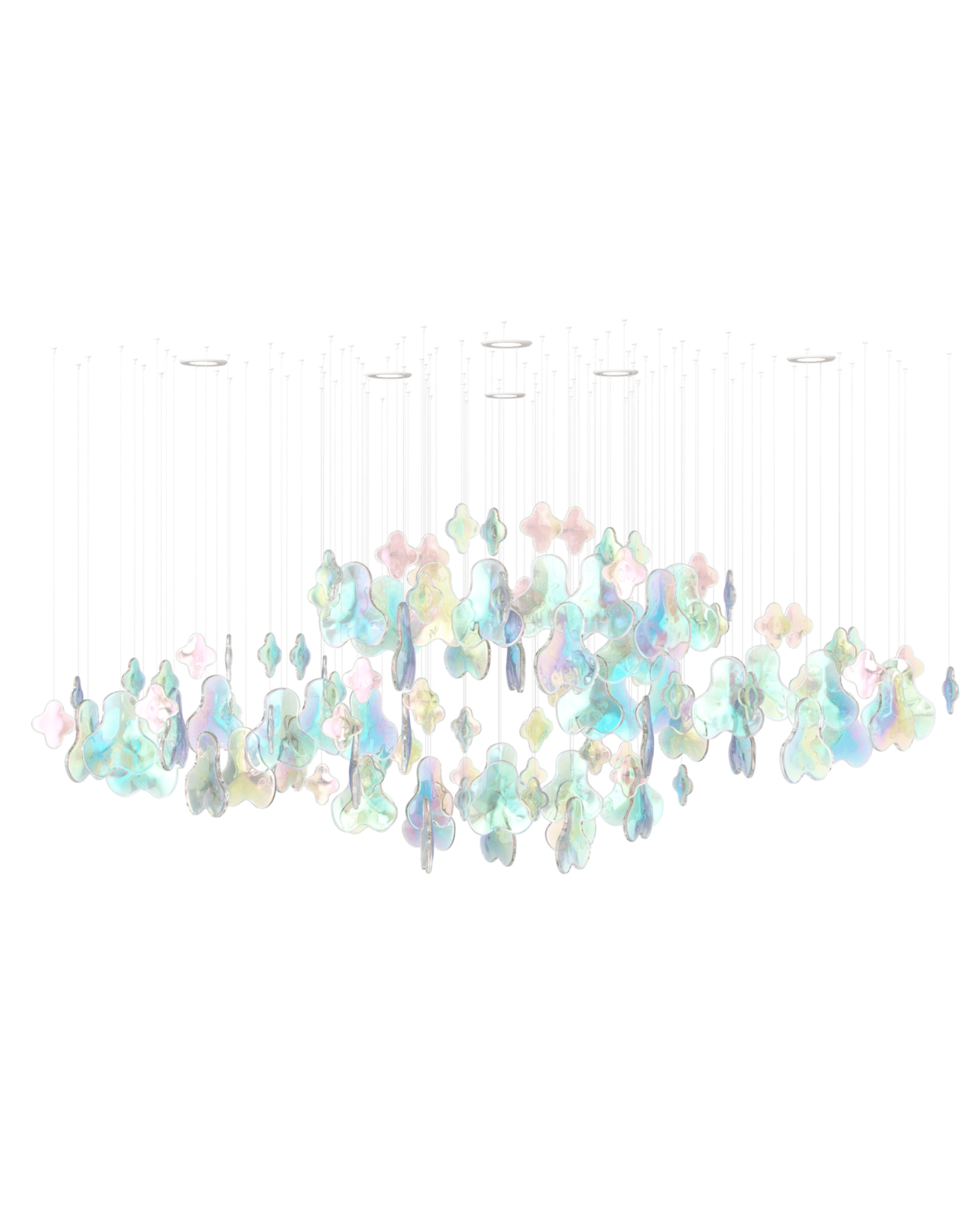 Iris Iridescent Blossom Chandelier - Letslighting