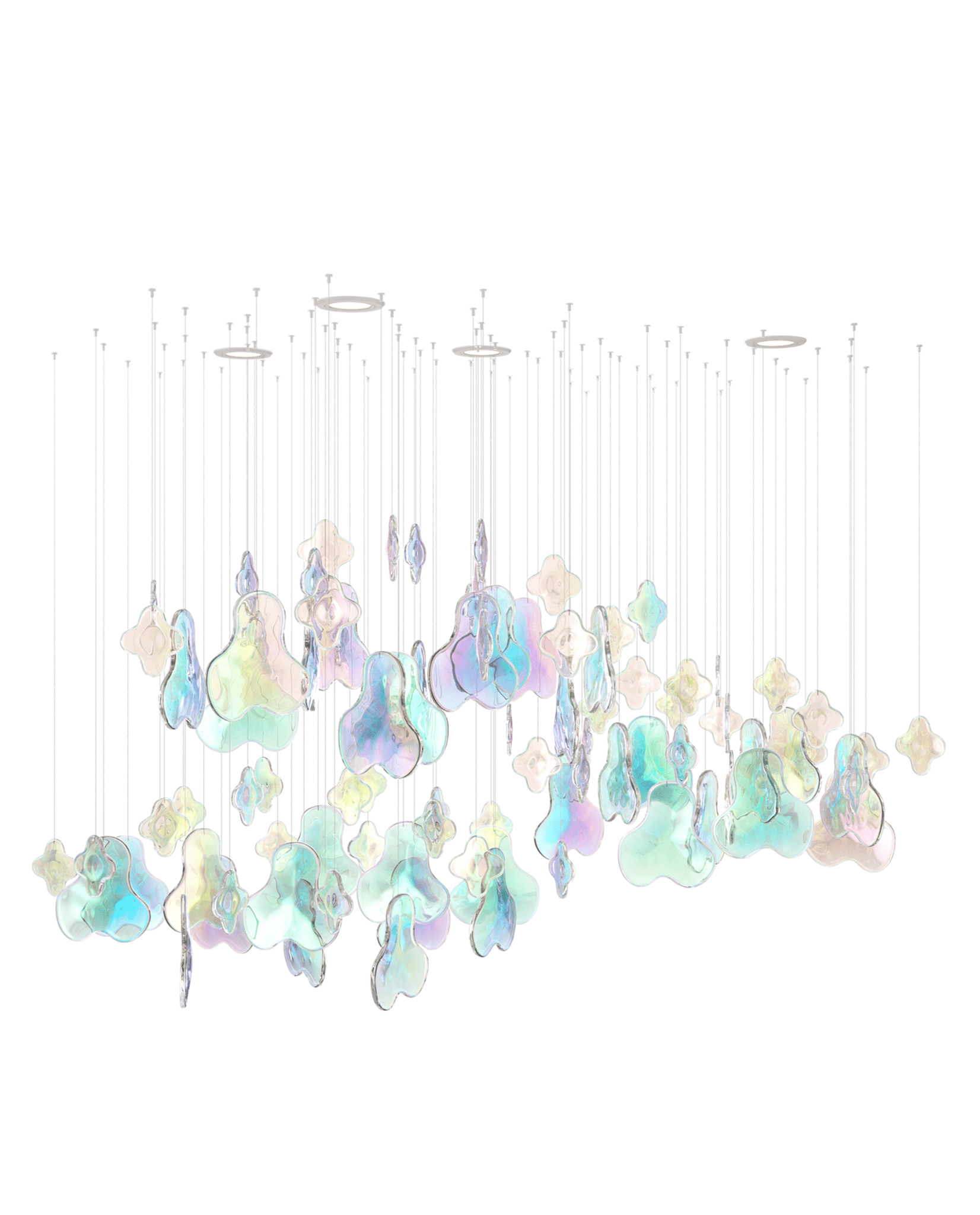 Iris Iridescent Blossom Chandelier - Letslighting