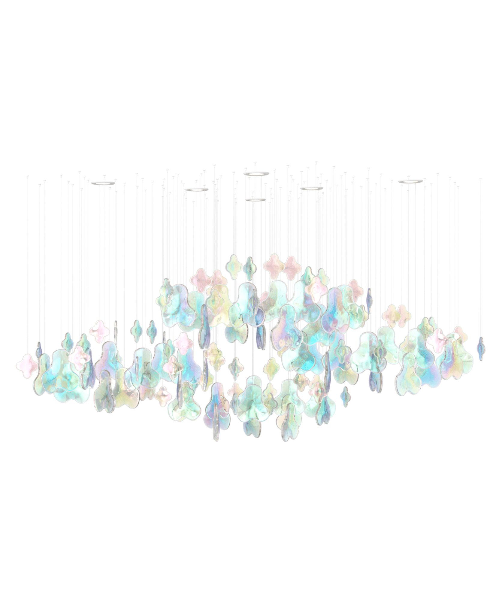Iris Iridescent Blossom Chandelier - Letslighting