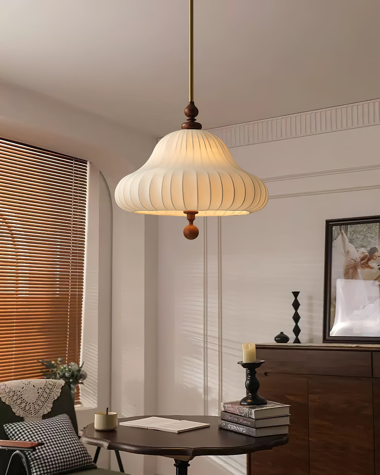 Solara Pendant Lamp Blooming Flower Shape Brass - Letslighting