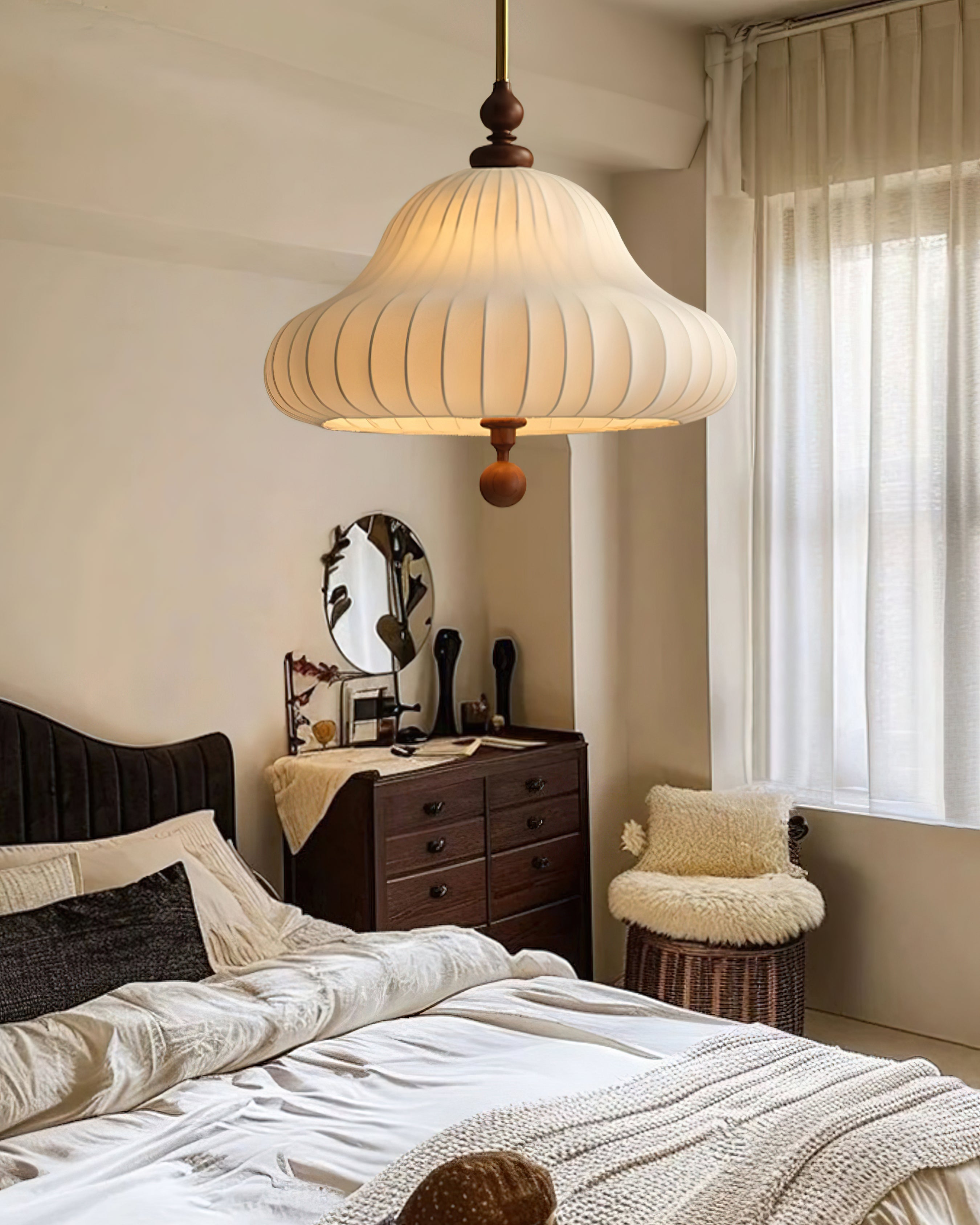 Solara Pendant Lamp Blooming Flower Shape Brass - Letslighting