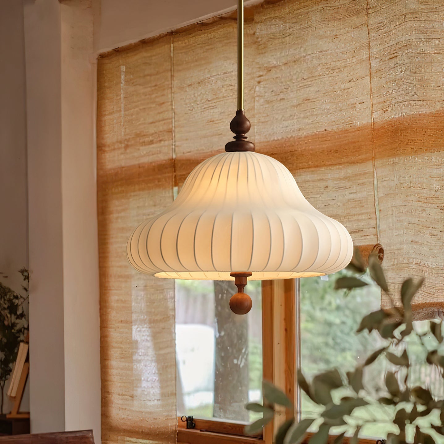 Solara Pendant Lamp Blooming Flower Shape Brass - Letslighting