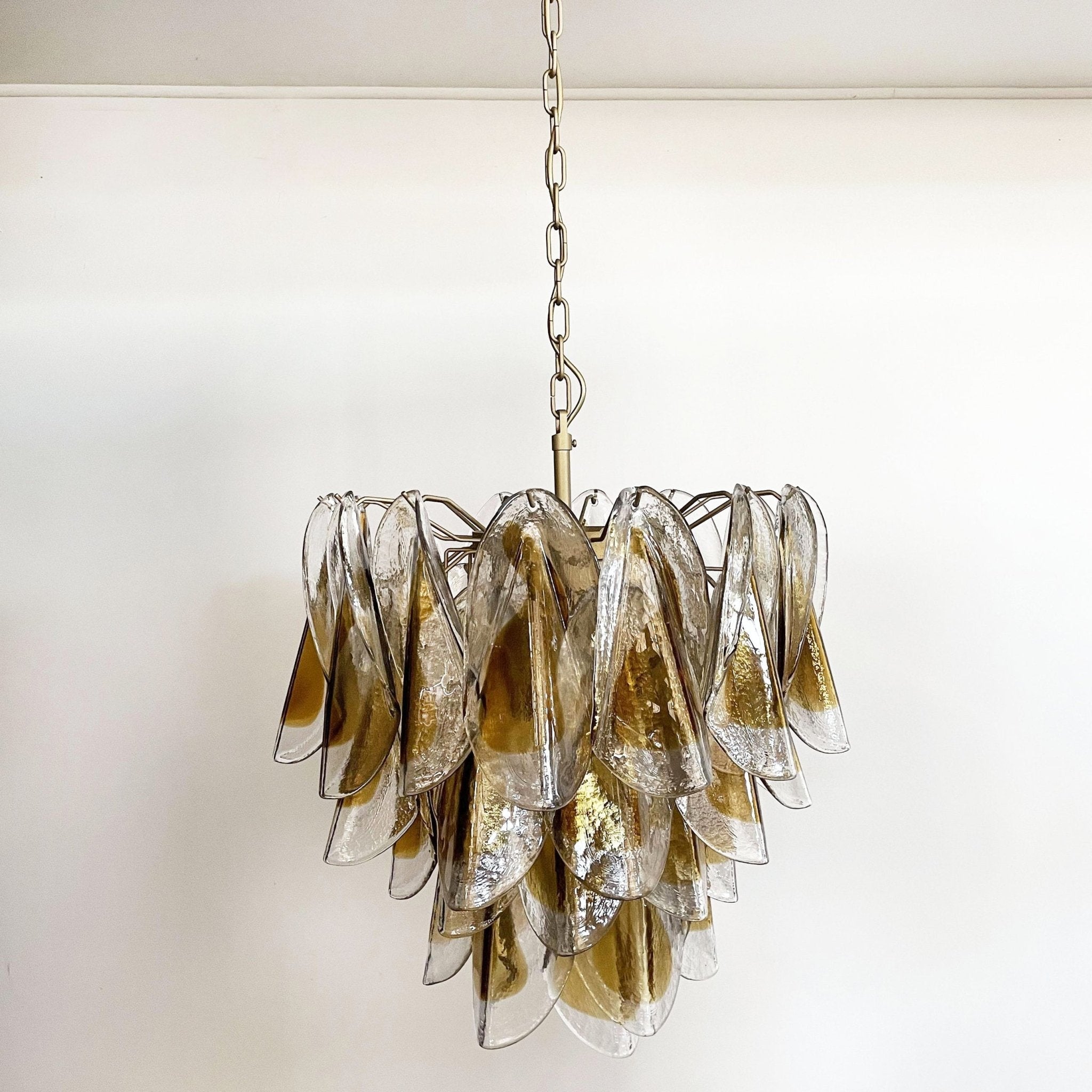 Aurora Chandelier Isabella Gold Petal Layered - Letslighting
