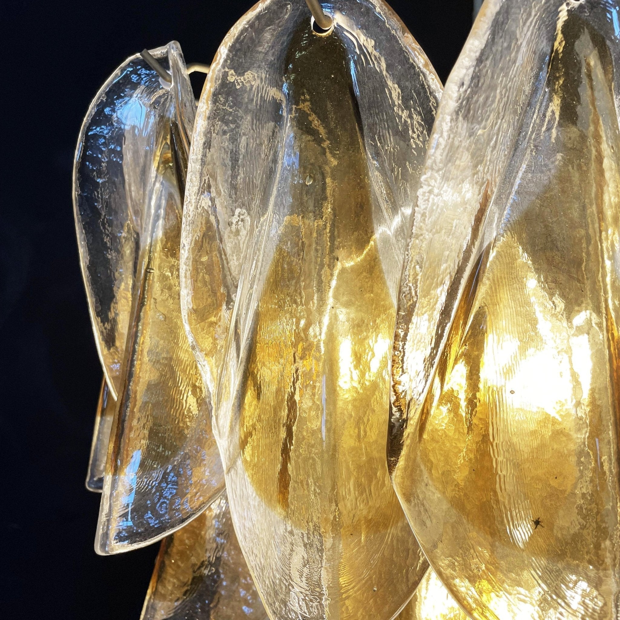 Aurora Chandelier Isabella Gold Petal Layered - Letslighting