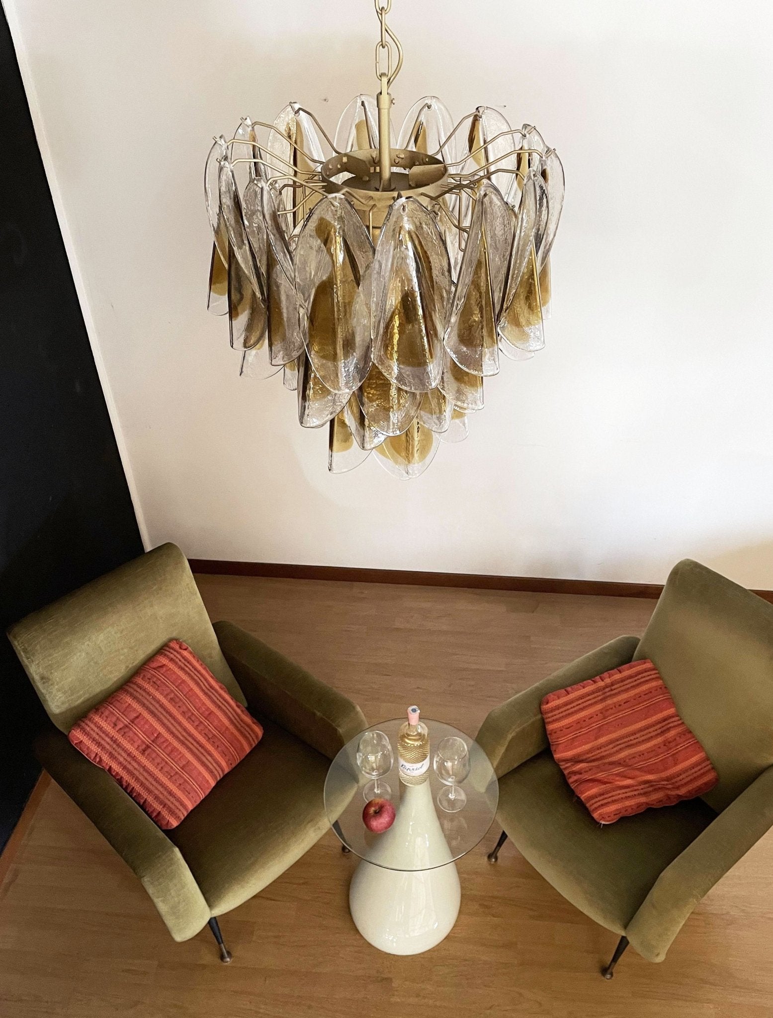Aurora Chandelier Isabella Gold Petal Layered - Letslighting