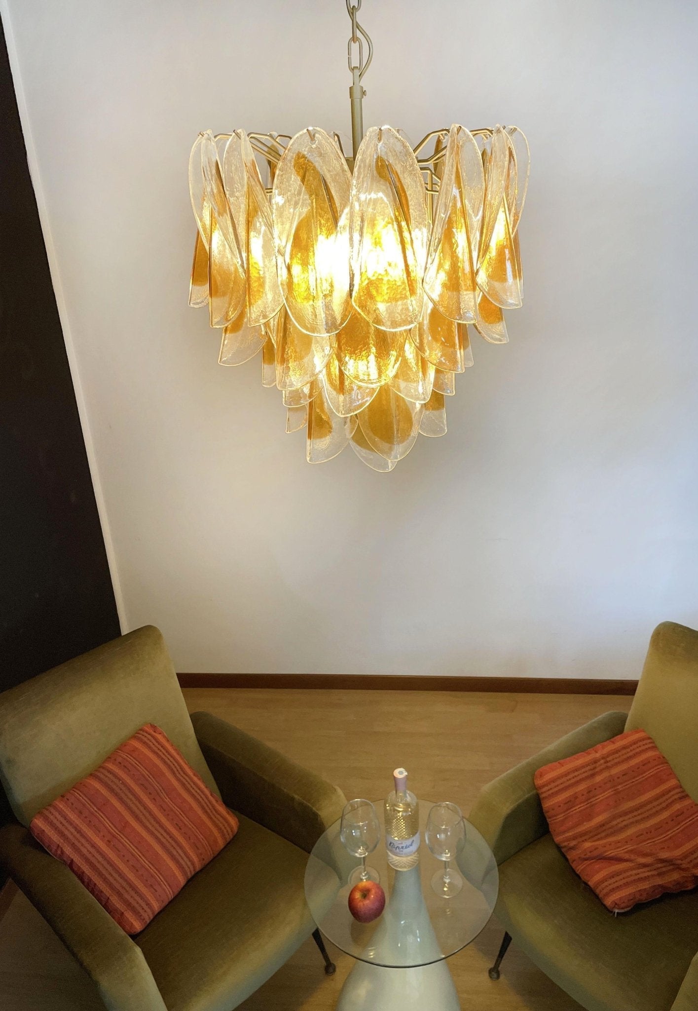 Aurora Chandelier Isabella Gold Petal Layered - Letslighting