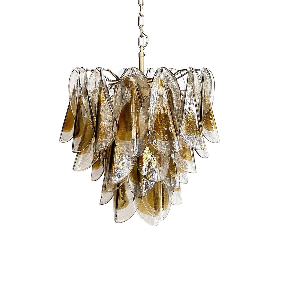 Aurora Chandelier Isabella Gold Petal Layered - Letslighting