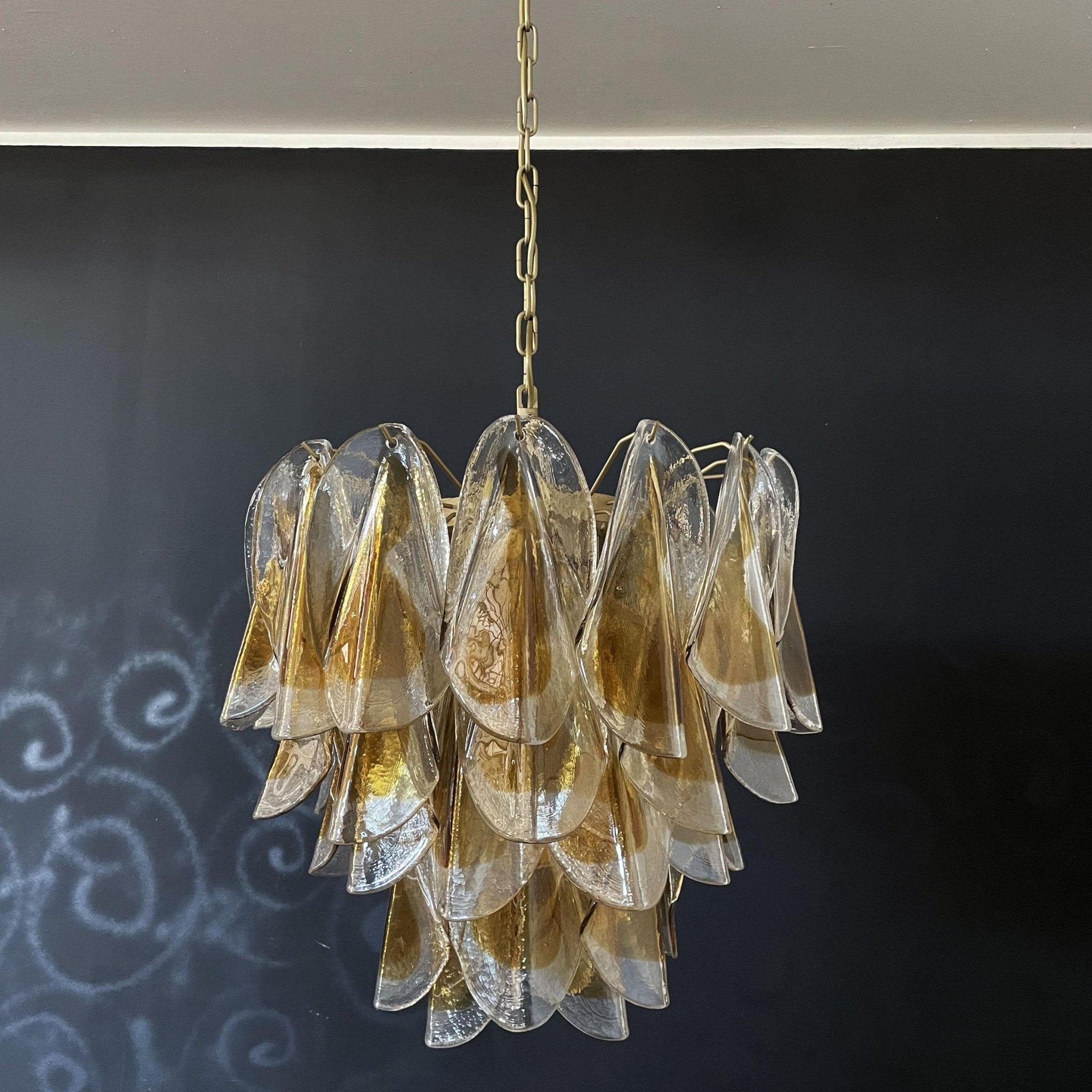 Aurora Chandelier Isabella Gold Petal Layered - Letslighting