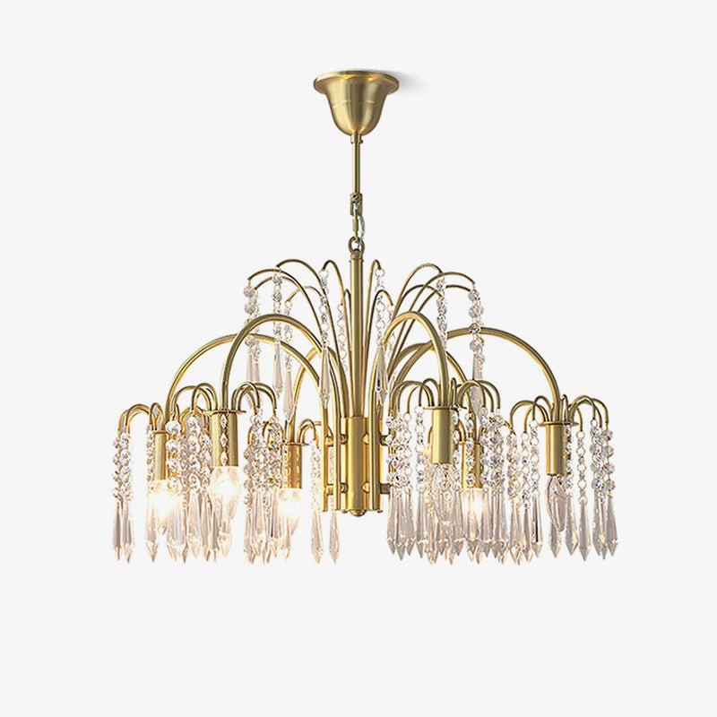 Lustra Chandelier Gold Crystal Isla Dawn Regal - Letslighting
