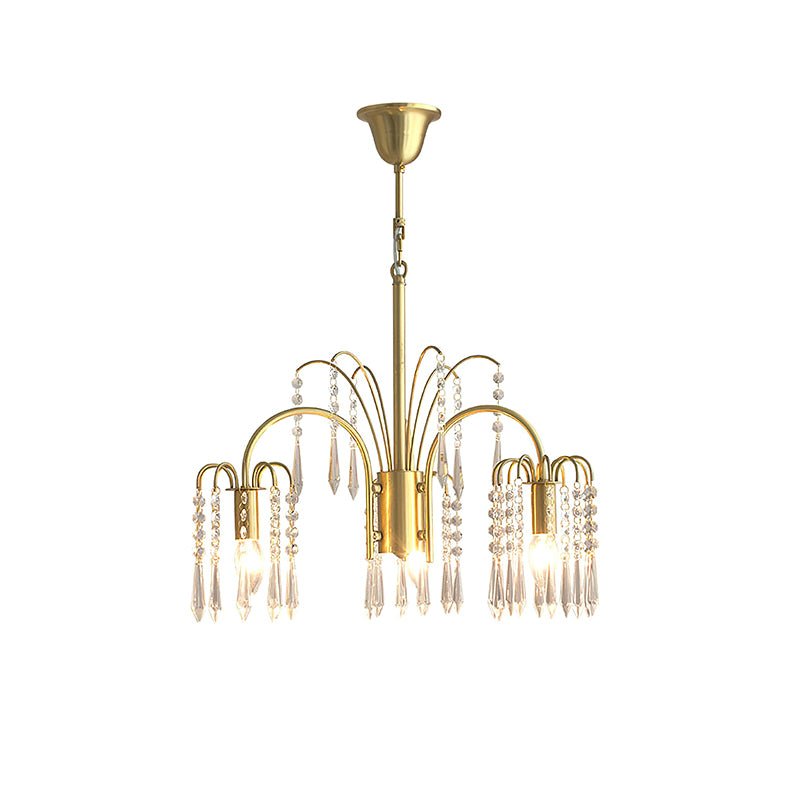 Lustra Chandelier Gold Crystal Isla Dawn Regal - Letslighting