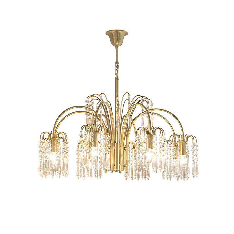 Lustra Chandelier Gold Crystal Isla Dawn Regal - Letslighting