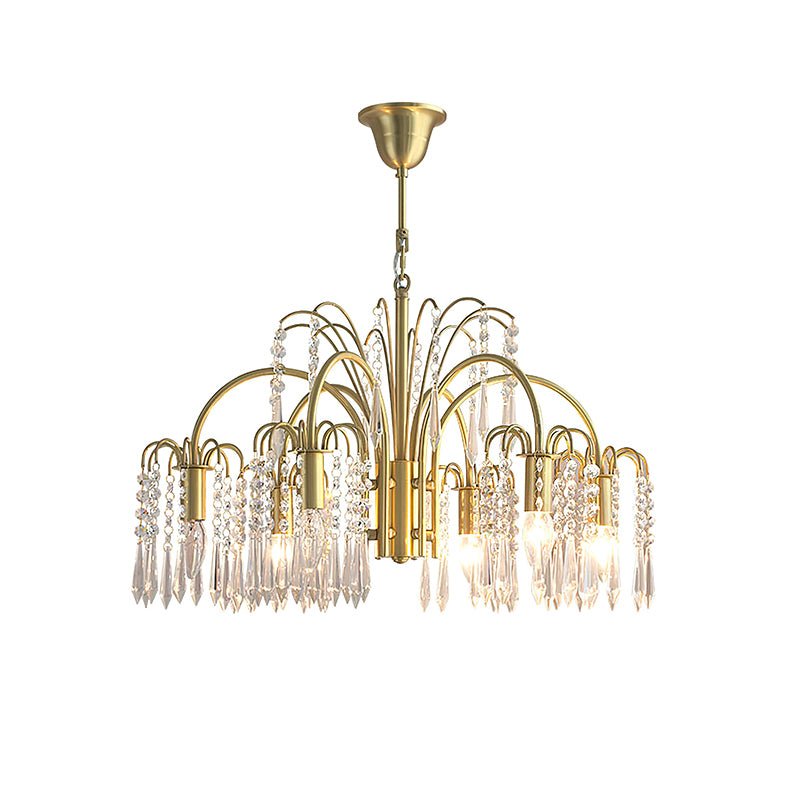 Lustra Chandelier Gold Crystal Isla Dawn Regal - Letslighting