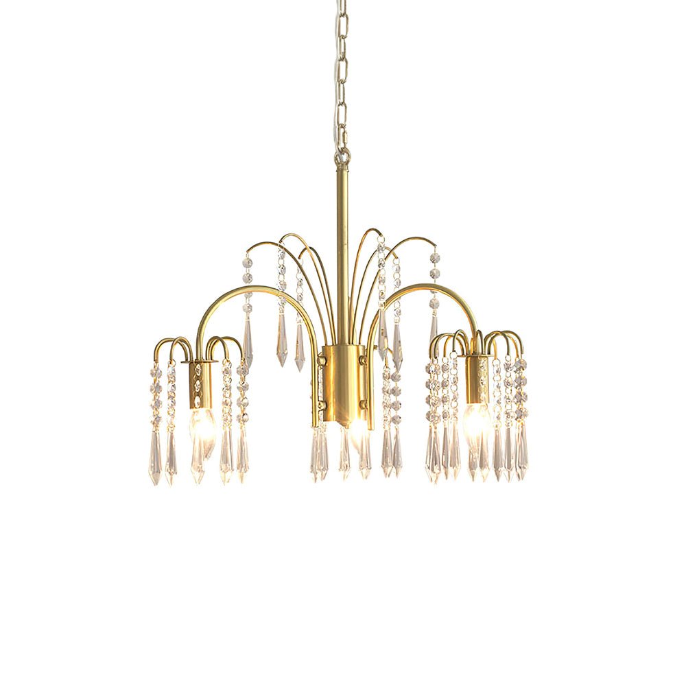 Lustra Chandelier Gold Crystal Isla Dawn Regal - Letslighting