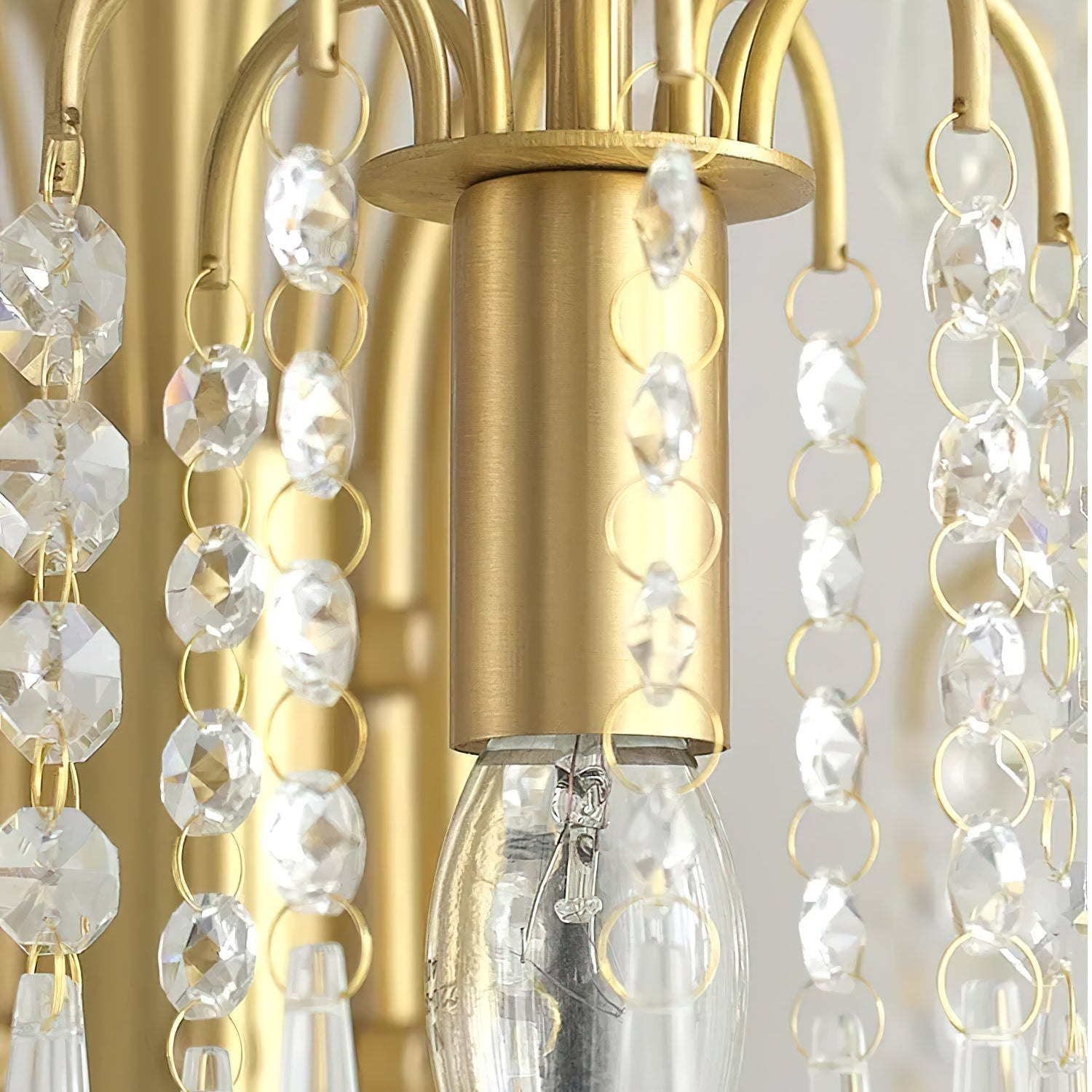 Lustra Chandelier Gold Crystal Isla Dawn Regal - Letslighting