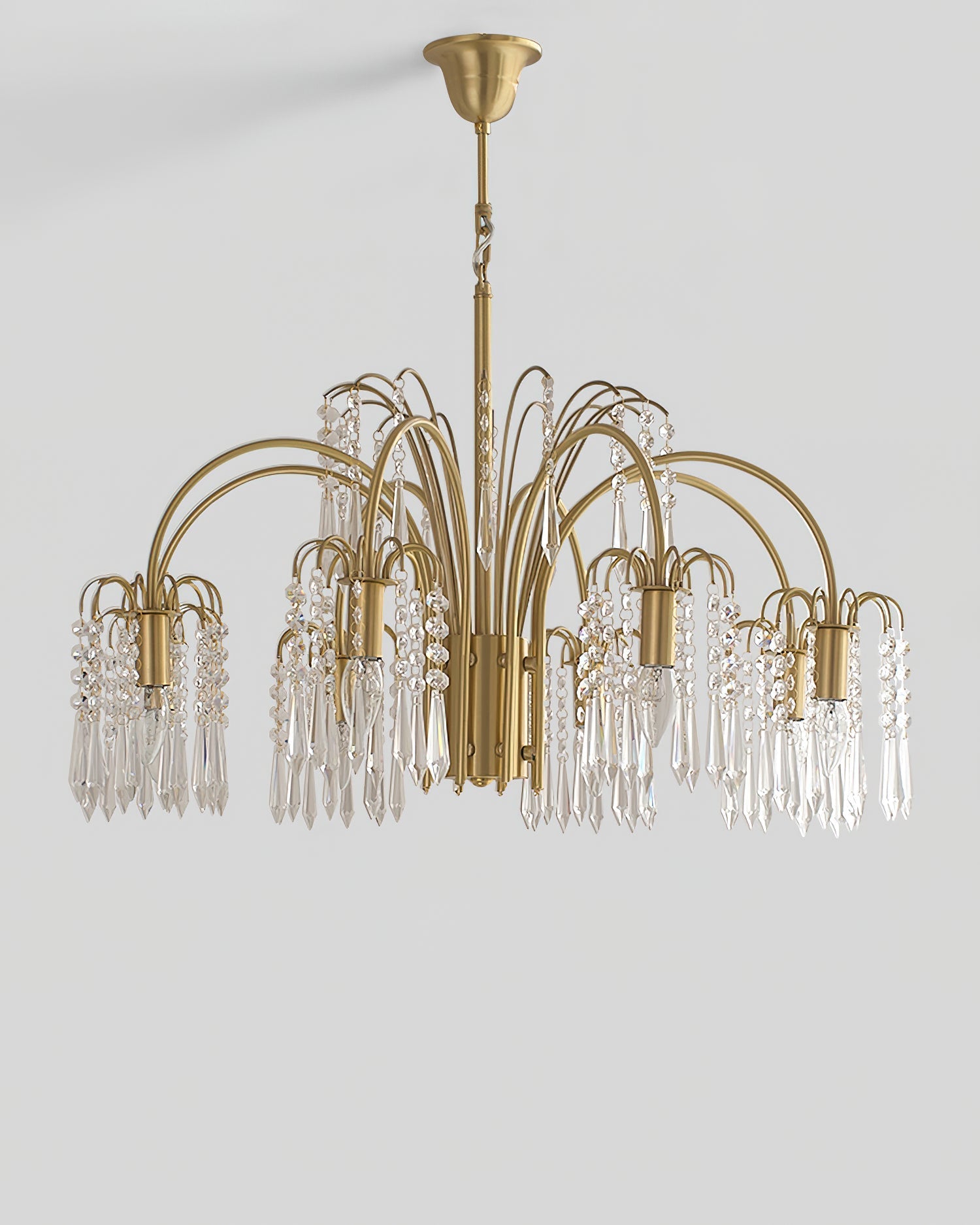 Lustra Chandelier Gold Crystal Isla Dawn Regal - Letslighting