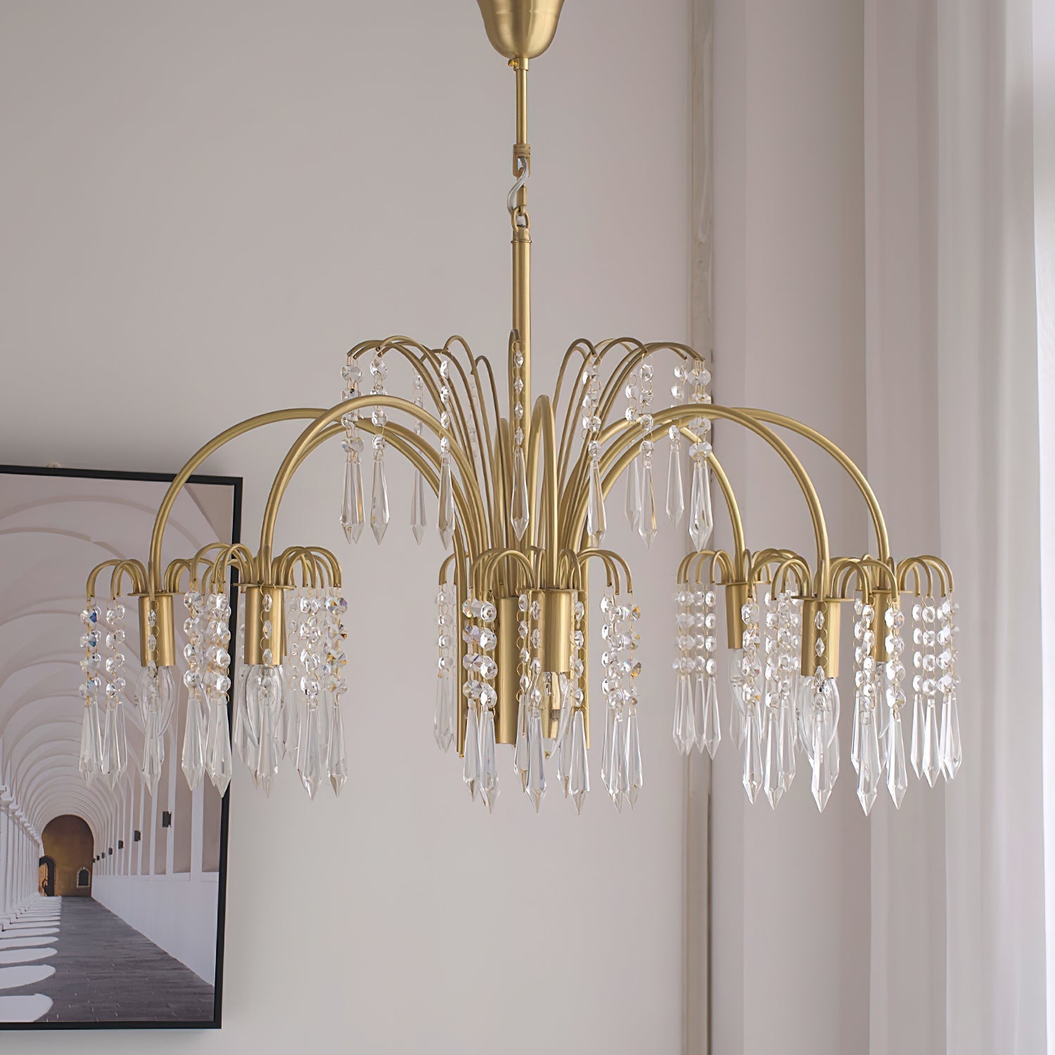 Lustra Chandelier Gold Crystal Isla Dawn Regal - Letslighting