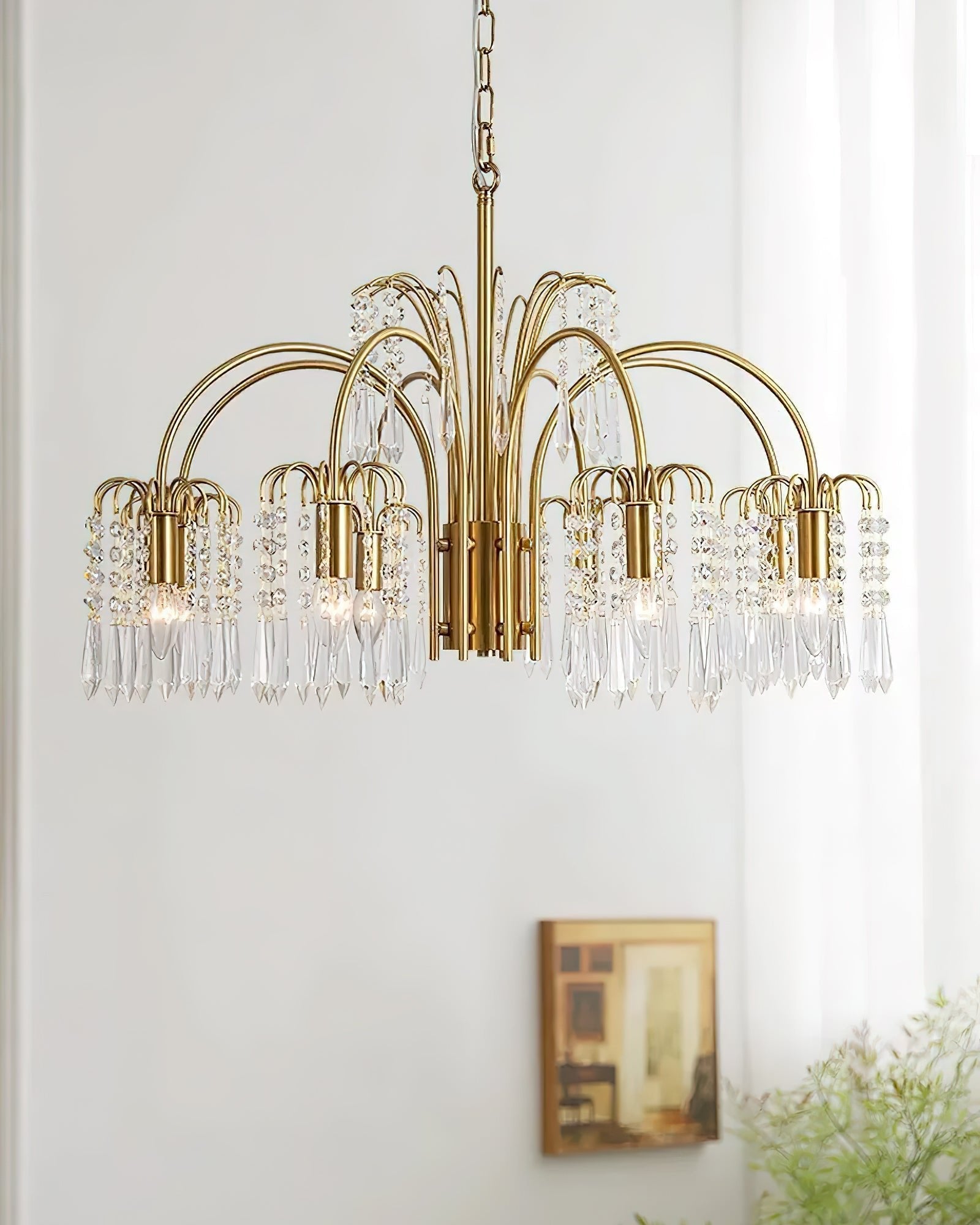 Lustra Chandelier Gold Crystal Isla Dawn Regal - Letslighting