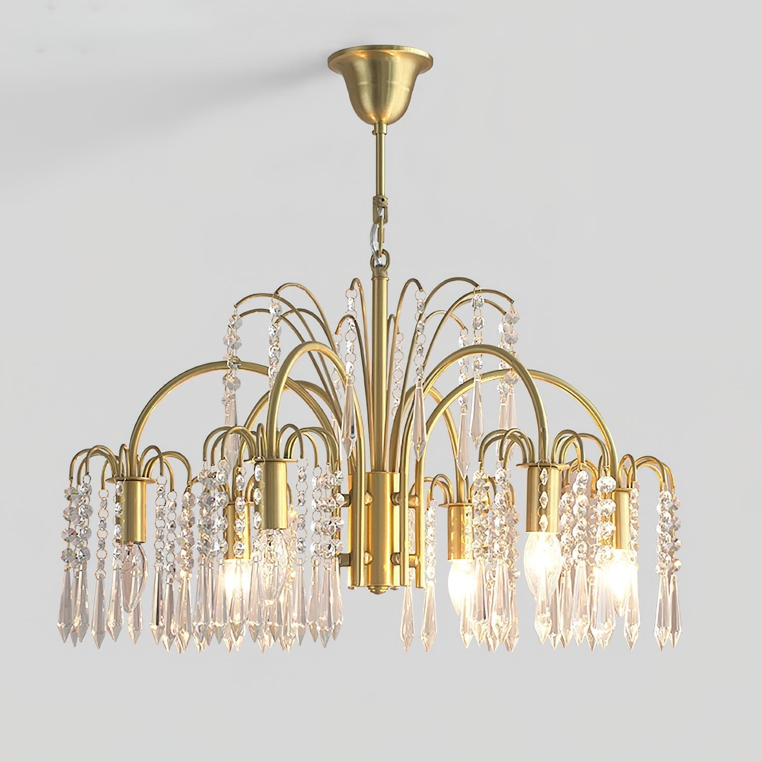 Lustra Chandelier Gold Crystal Isla Dawn Regal - Letslighting