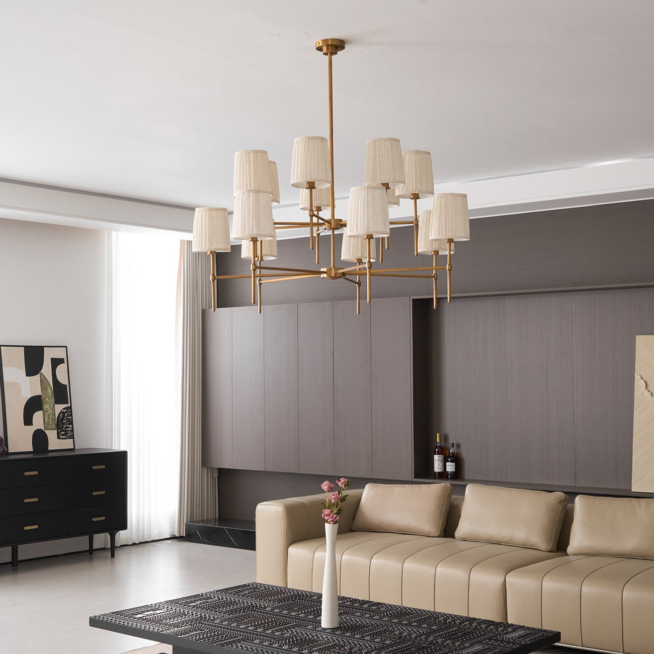 Erthaos Premium Elegance Fabric Chandelier - Letslighting