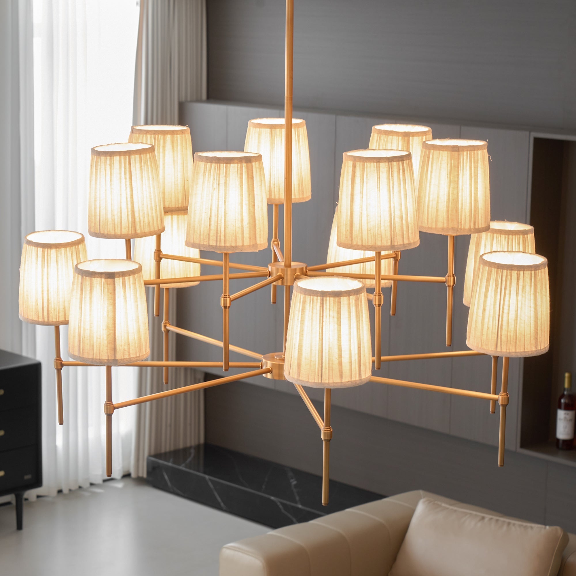 Erthaos Premium Elegance Fabric Chandelier - Letslighting