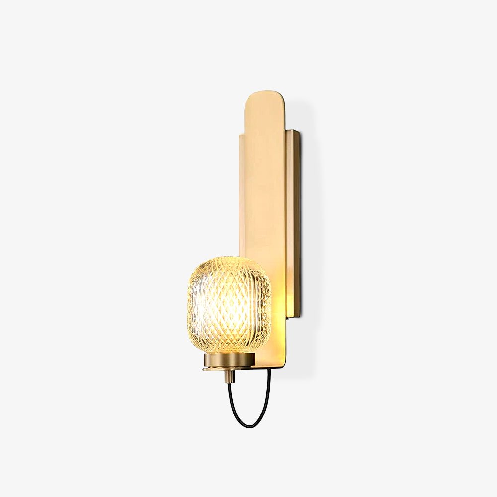 Nyrinaris Premium Nordic Art Brass Glass Wall Light - Letslighting