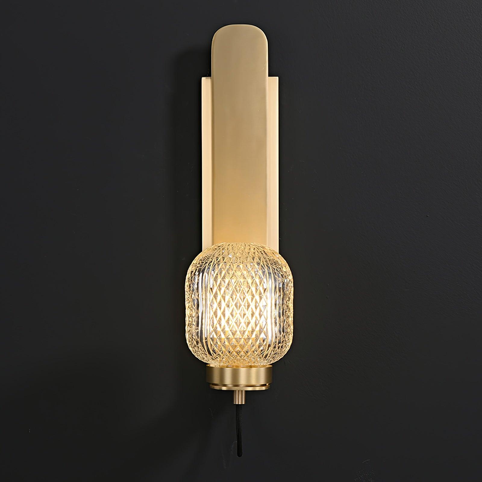 Nyrinaris Premium Nordic Art Brass Glass Wall Light - Letslighting