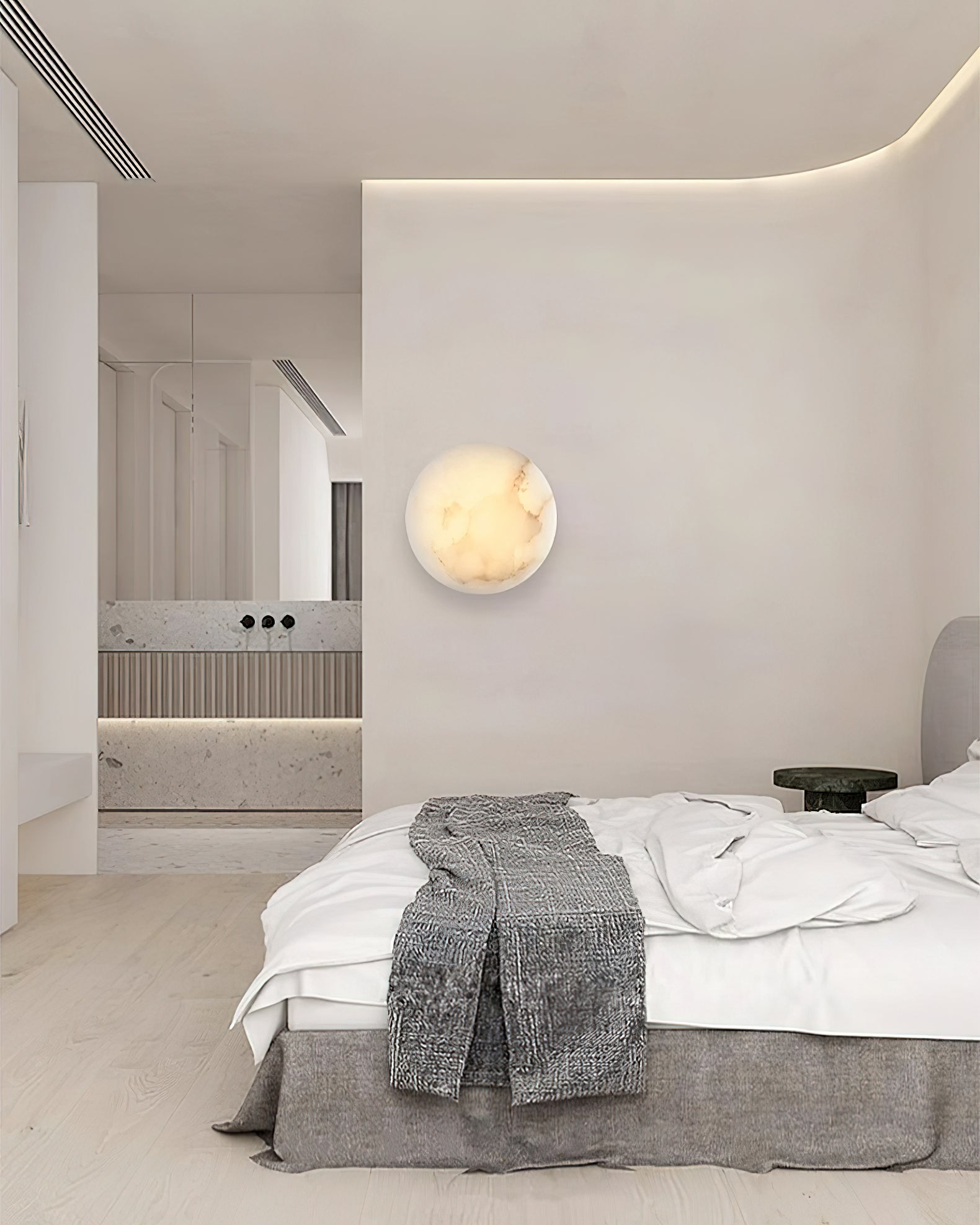 Ilvinan Modern Minimalist Single Alabaster Wall Lamp - Letslighting