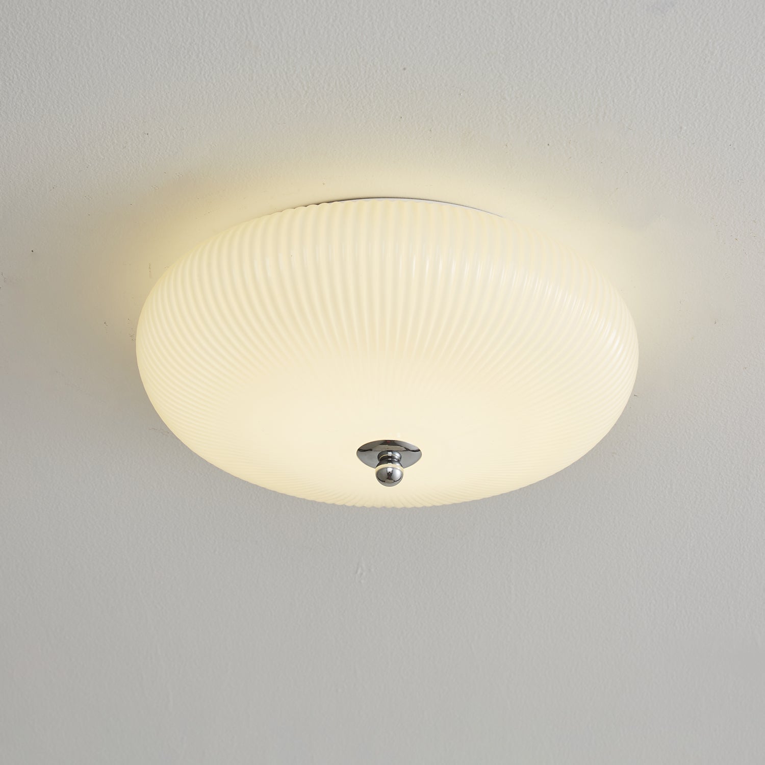 Vatalel Nordic Art Ivory Ripple Glass Ceiling Light - Letslighting