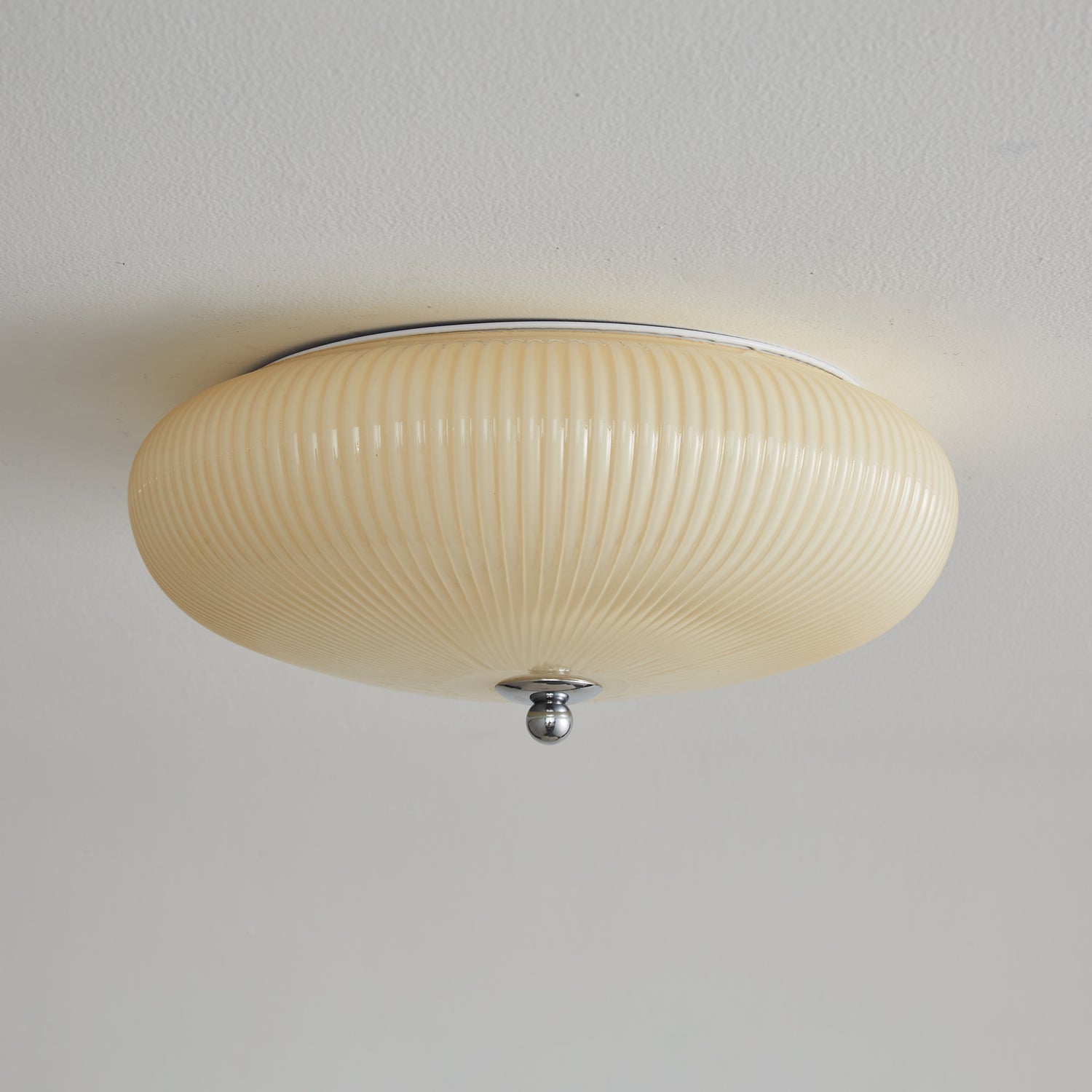 Vatalel Nordic Art Ivory Ripple Glass Ceiling Light - Letslighting