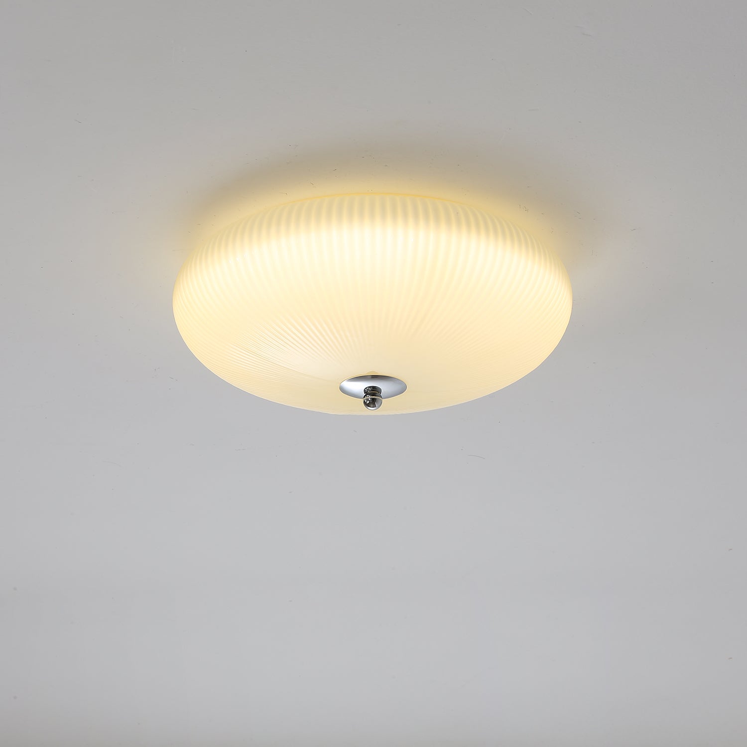 Vatalel Nordic Art Ivory Ripple Glass Ceiling Light - Letslighting