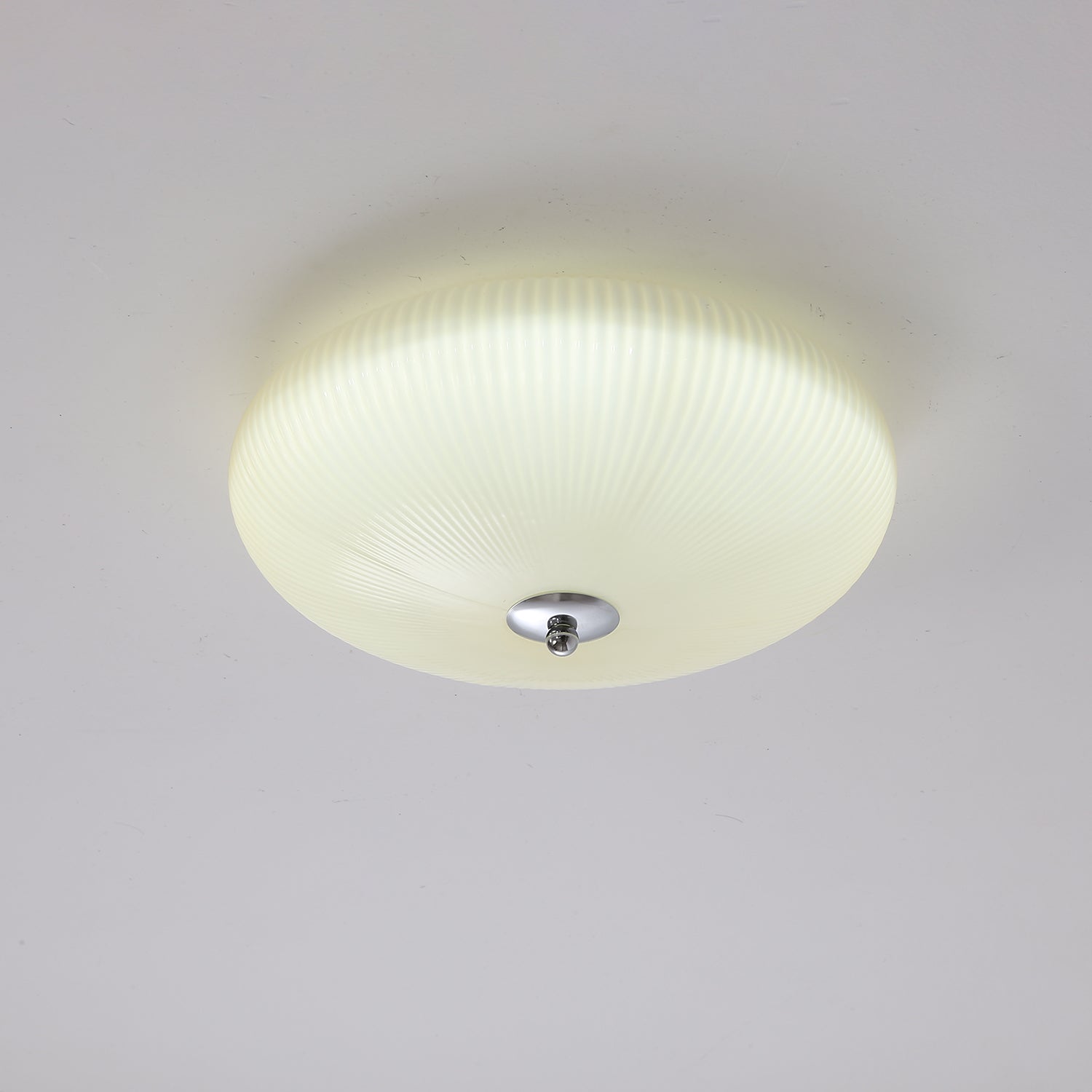 Vatalel Nordic Art Ivory Ripple Glass Ceiling Light - Letslighting