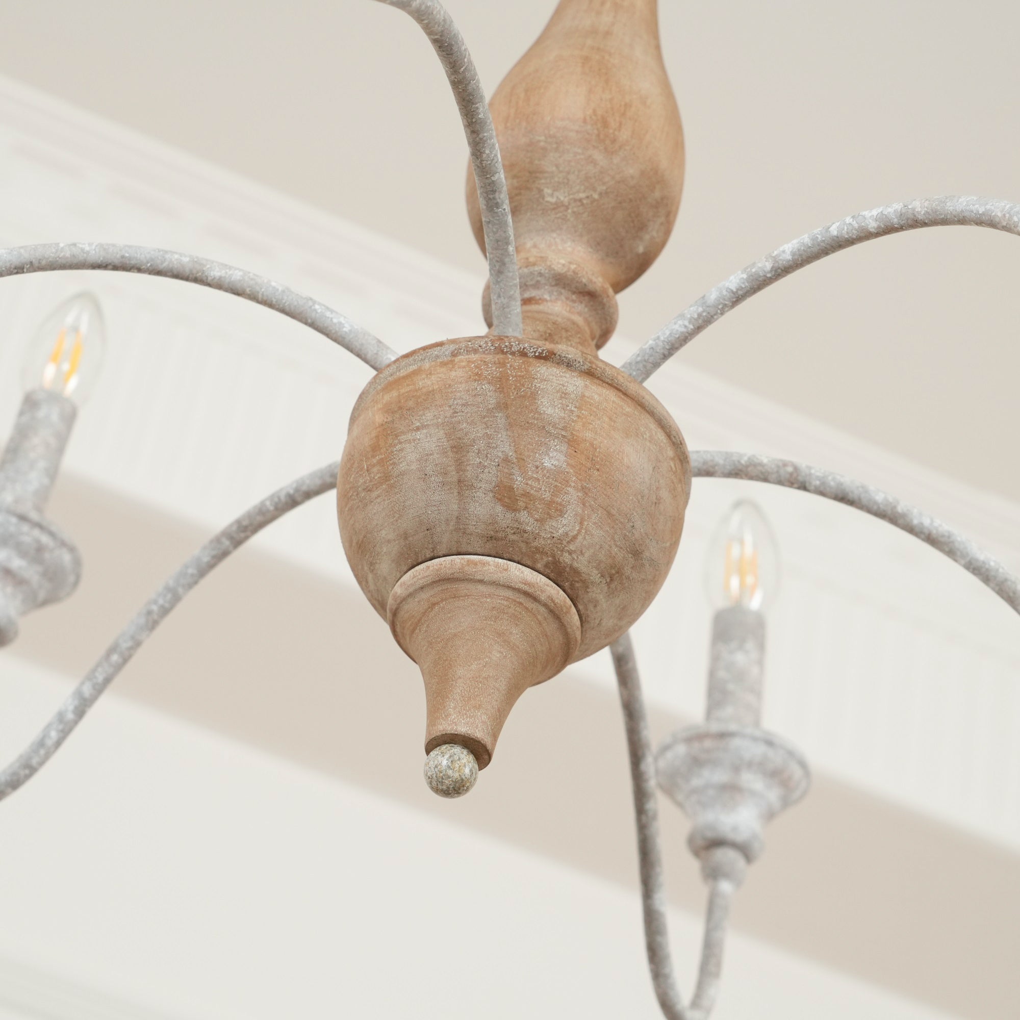 Eurloryra Vintage Candle Hand-carved Wood Chandelier - Letslighting