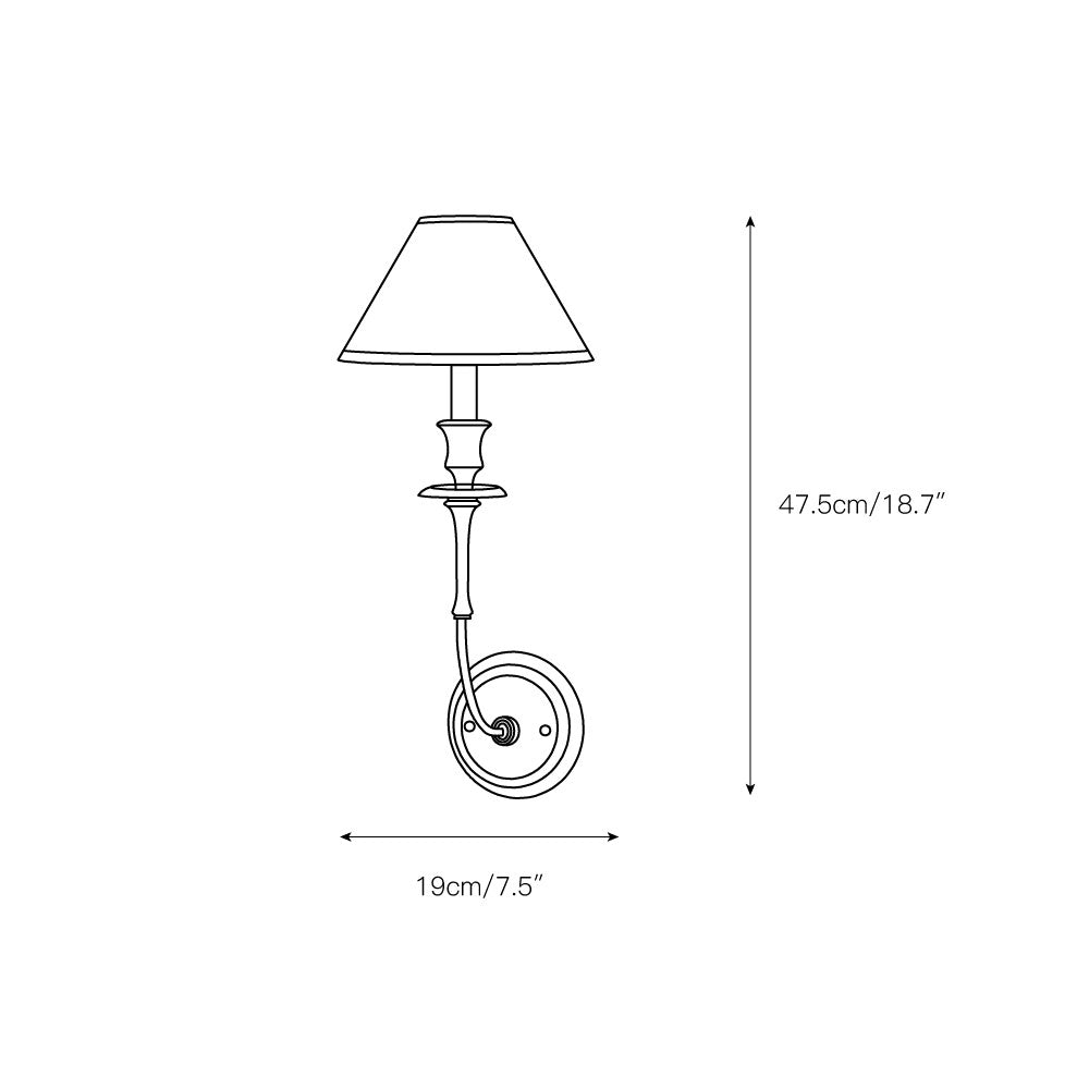 Vedoror Vintage Industrial Brass Fabric Wall Lamp - Letslighting