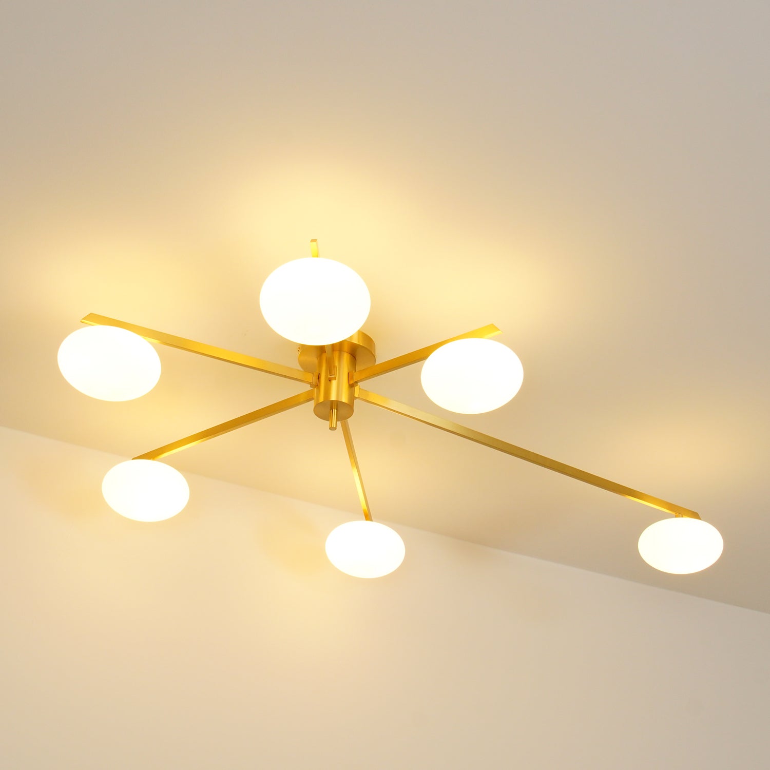 Lustra Ceiling Lamp Black White Glass - Letslighting