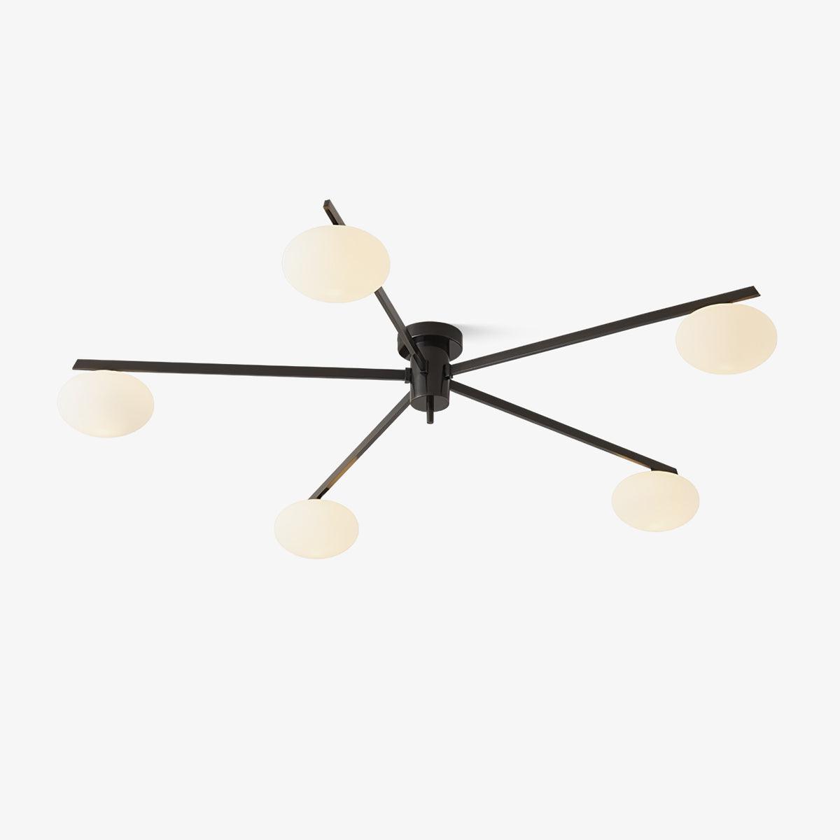 Lustra Ceiling Lamp Black White Glass - Letslighting