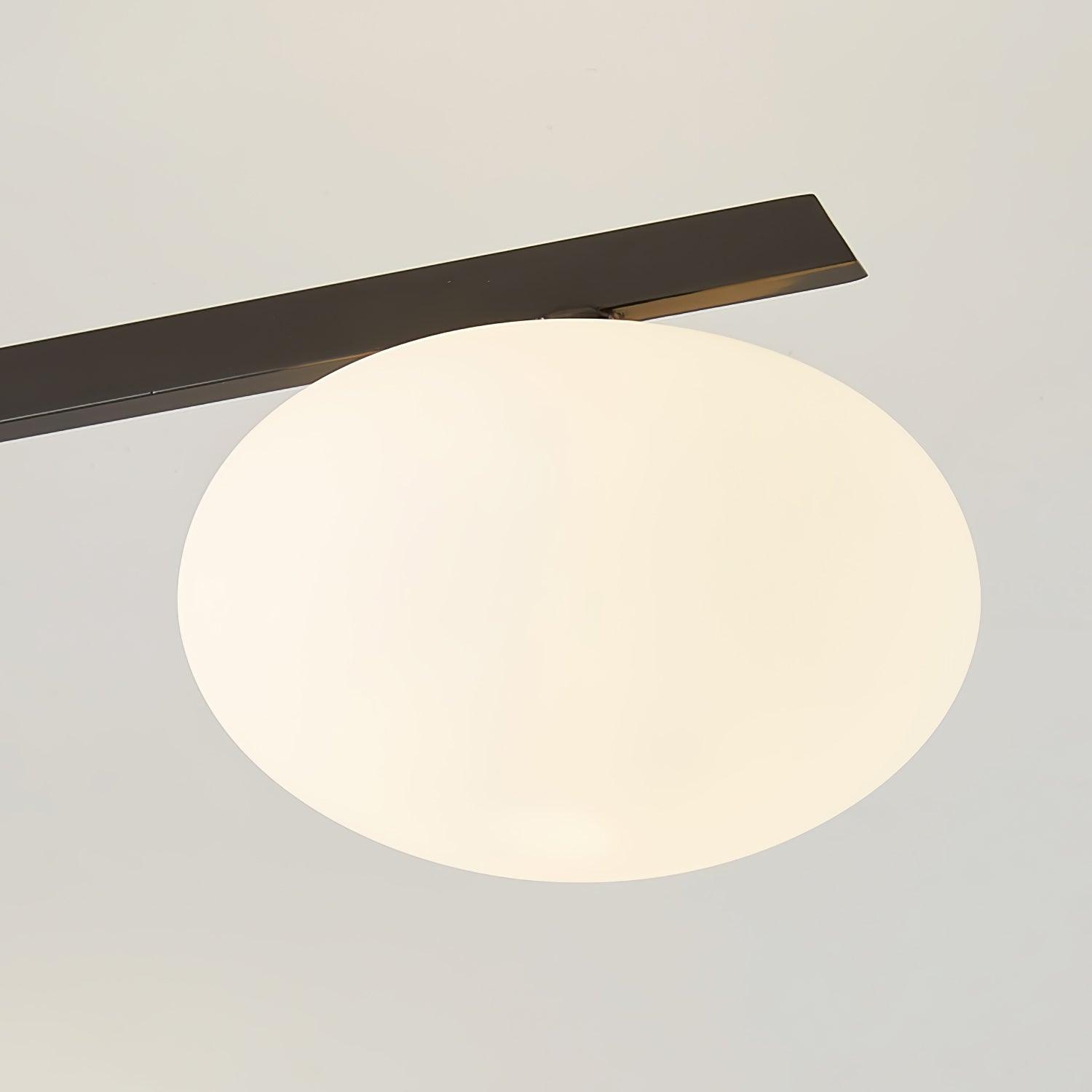 Lustra Ceiling Lamp Black White Glass - Letslighting