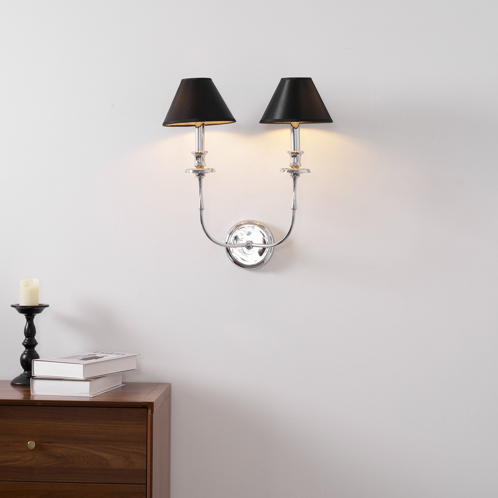 Vedoror Vintage Industrial Brass Fabric Wall Lamp - Letslighting