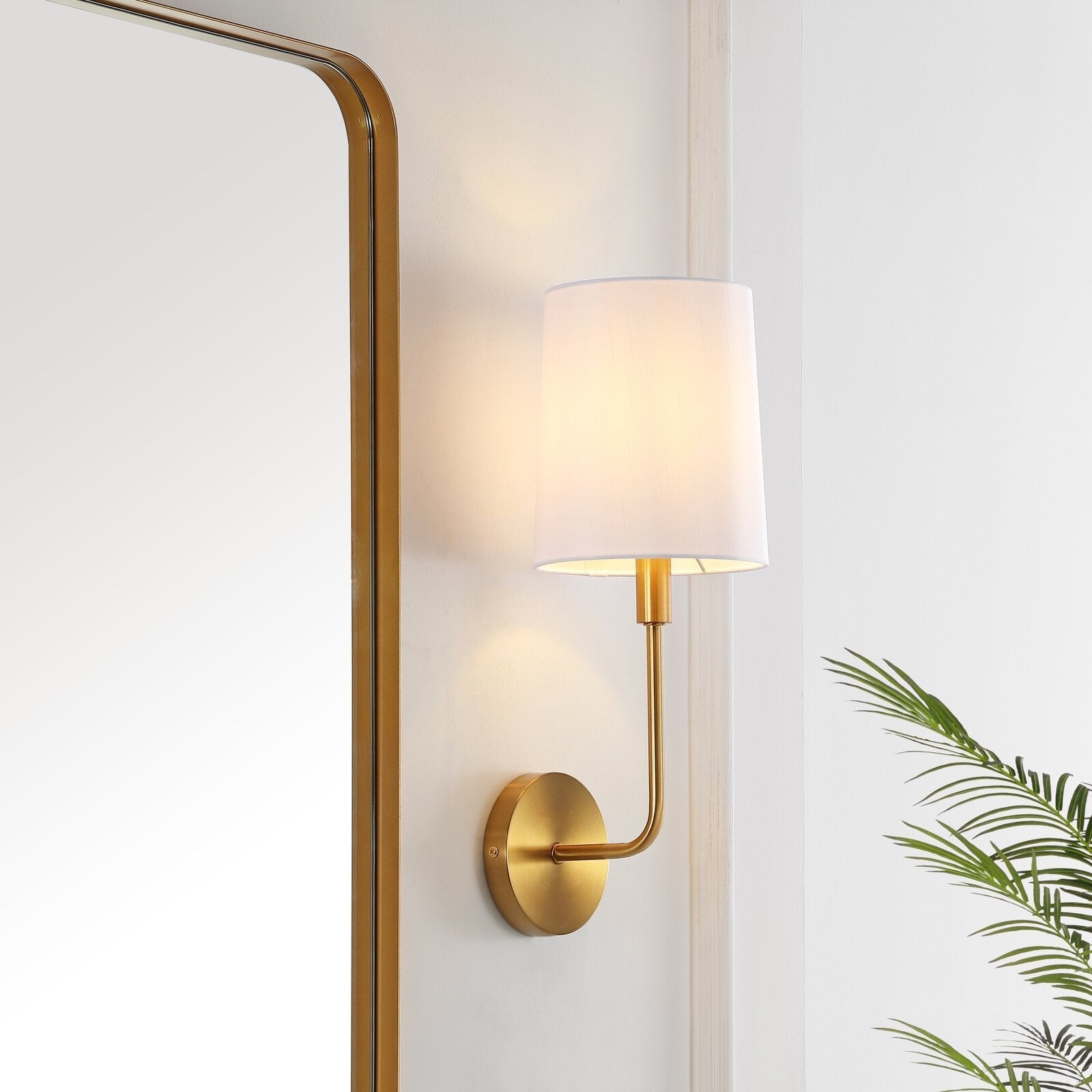 Orvynia Modern Minimalist Brass Fabric Wall Lamp - Letslighting