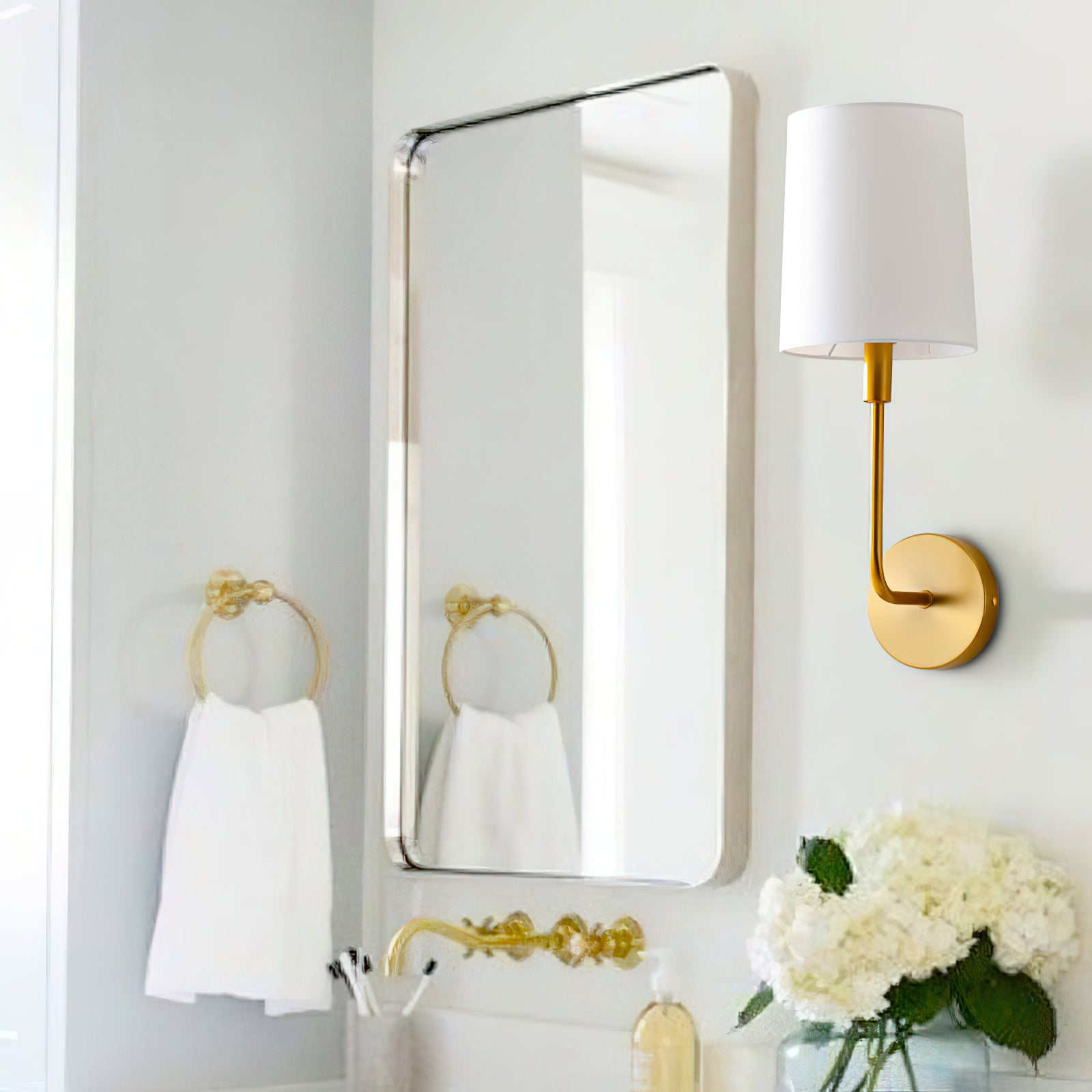 Orvynia Modern Minimalist Brass Fabric Wall Lamp - Letslighting