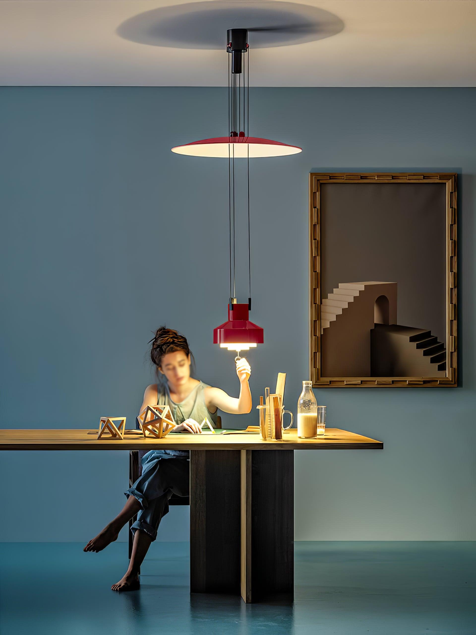 Jeka Pendant Lamp Modern Adjustable Disc - Letslighting