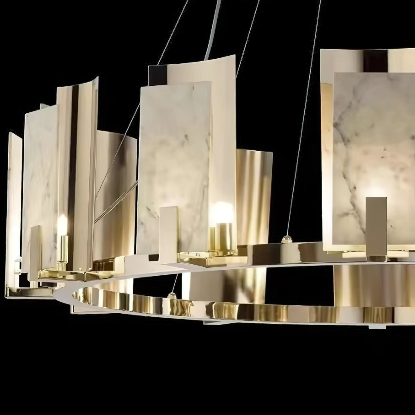 Nyraeila Postmodern Luxury Alabaster Round Chandelier - Letslighting