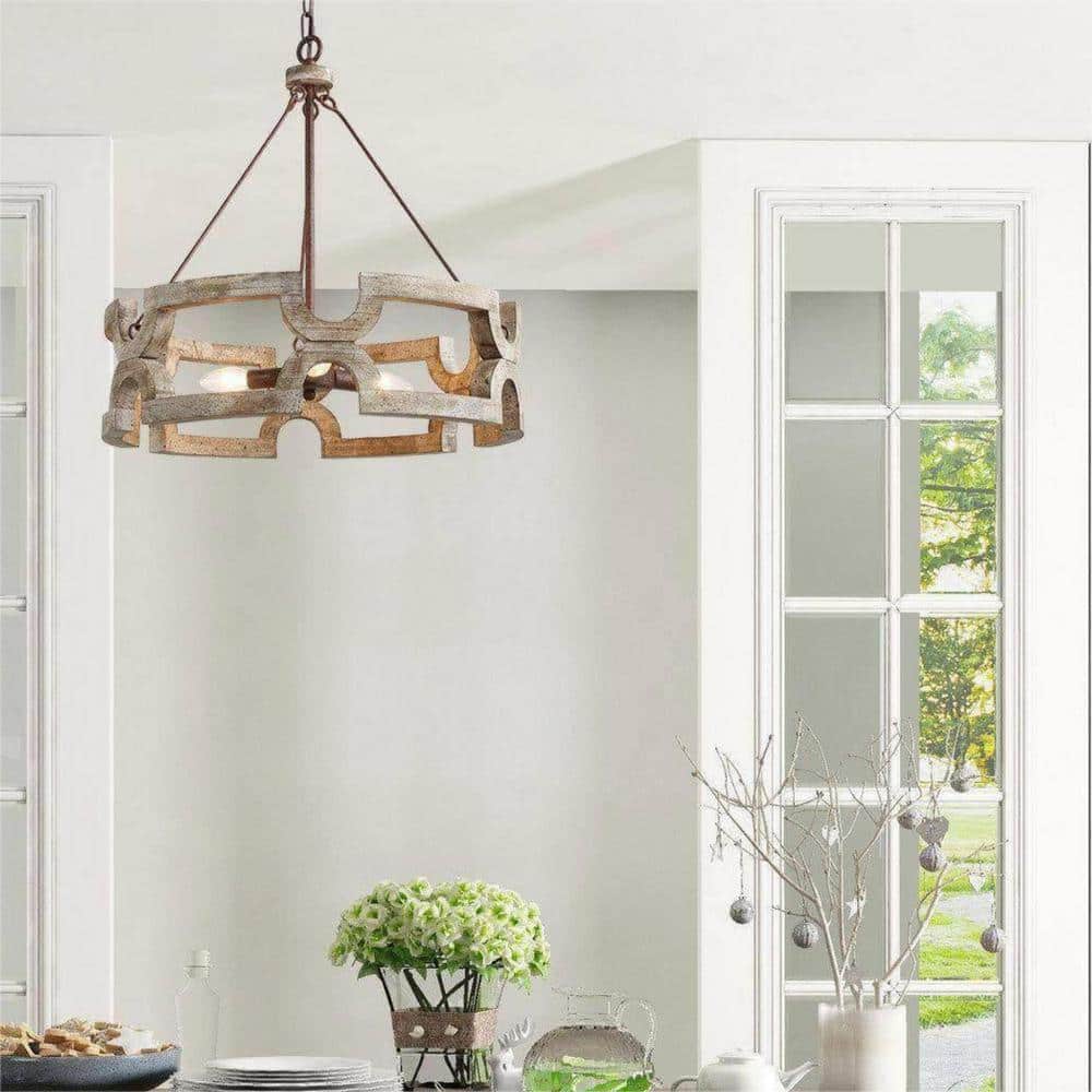 Evelan Individual Creativity Hand-carved Wood Chandelier - Letslighting
