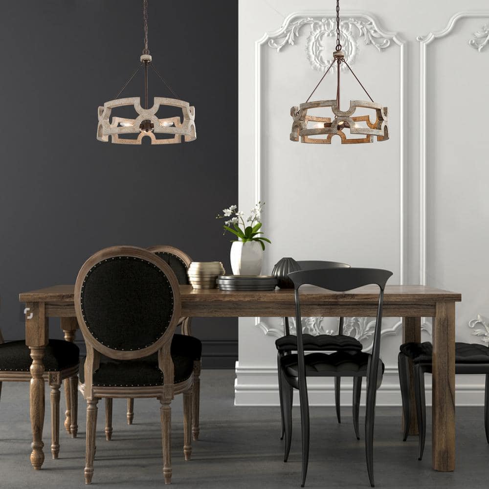 Evelan Individual Creativity Hand-carved Wood Chandelier - Letslighting