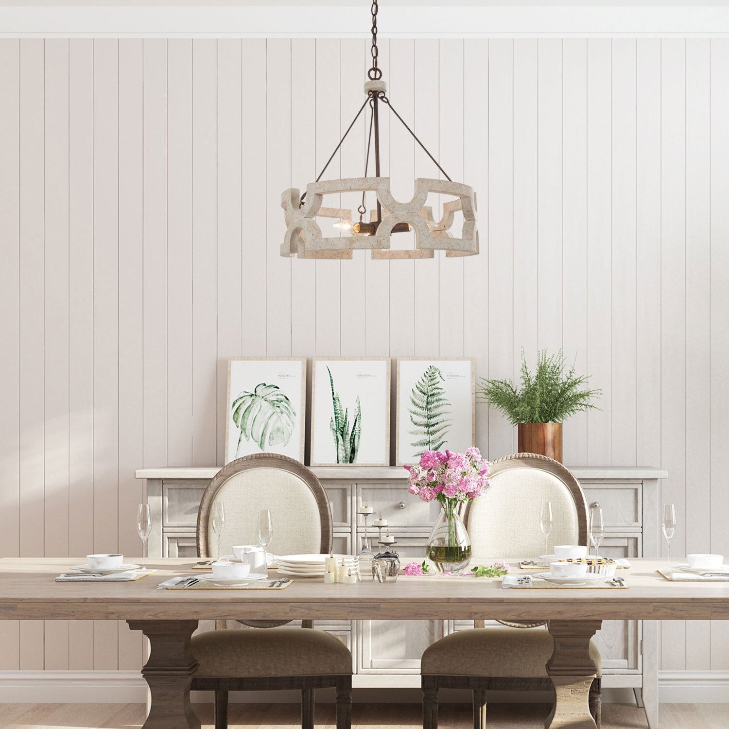 Evelan Individual Creativity Hand-carved Wood Chandelier - Letslighting