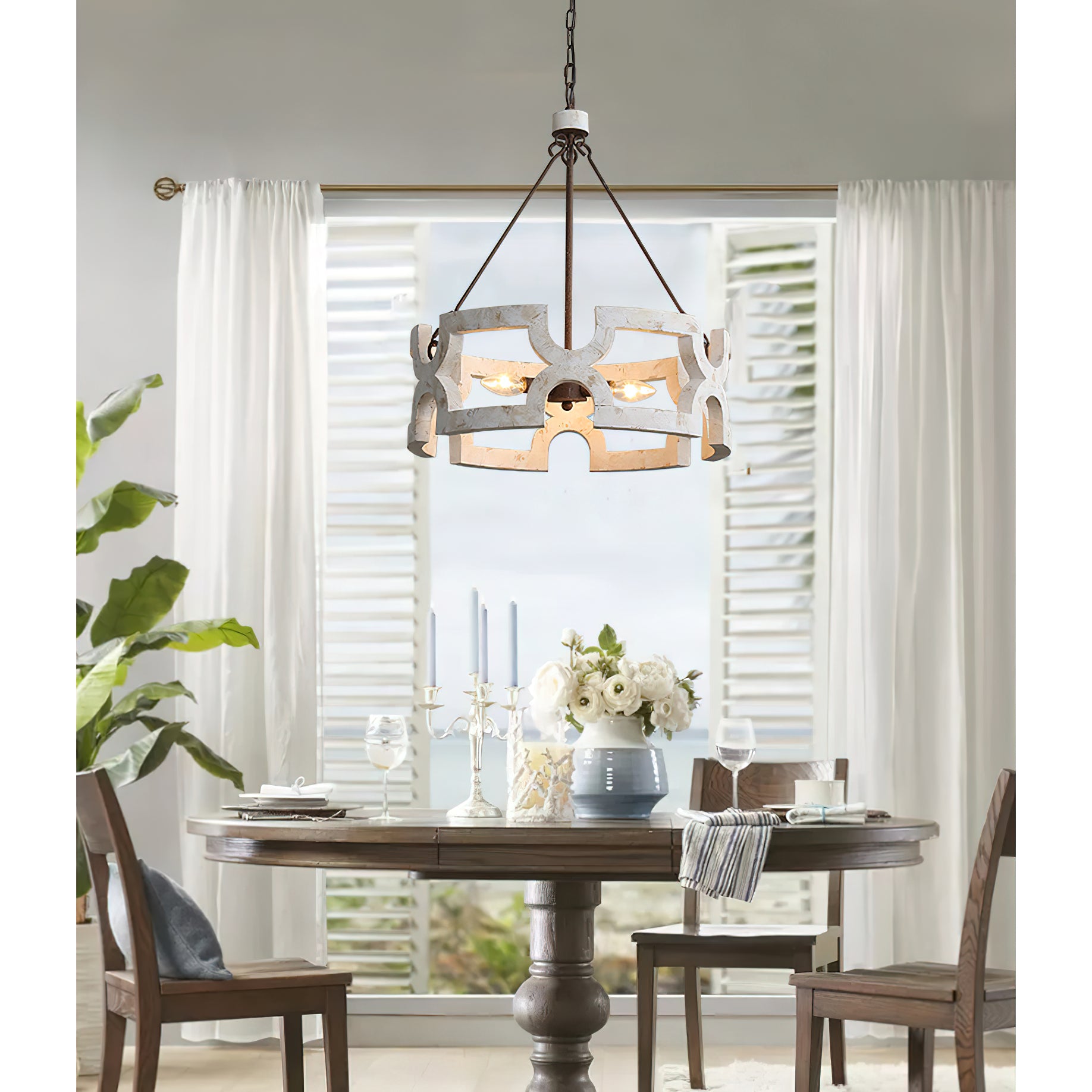 Evelan Individual Creativity Hand-carved Wood Chandelier - Letslighting