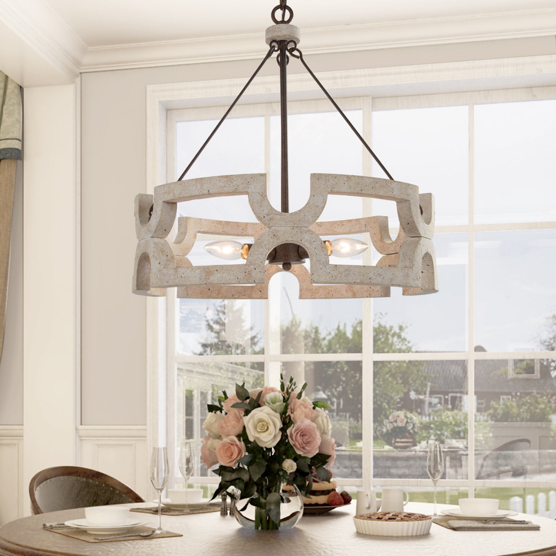 Evelan Individual Creativity Hand-carved Wood Chandelier - Letslighting